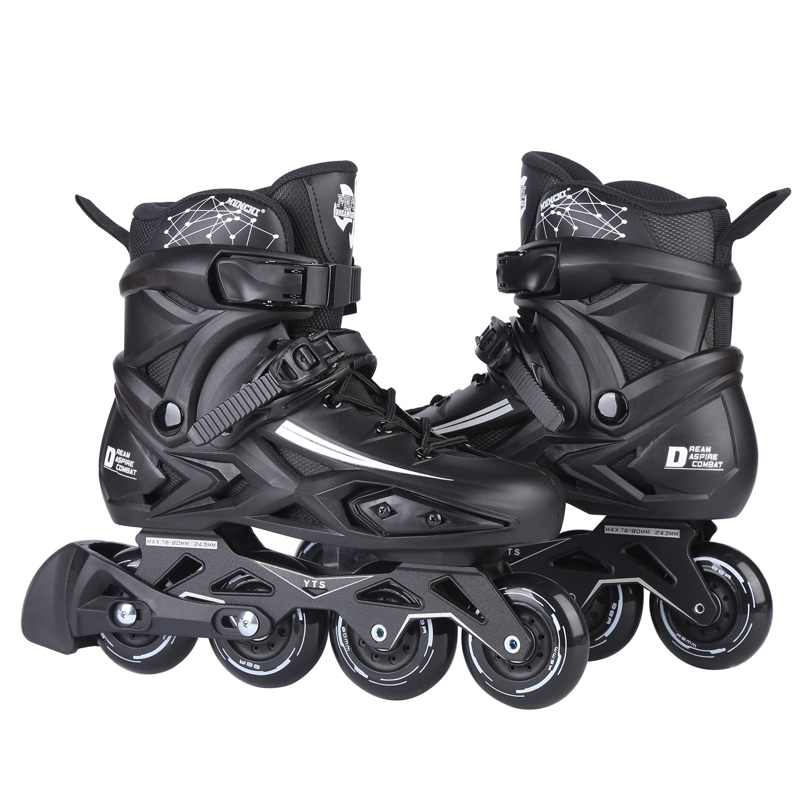 Best Fitness Inline Skates for Adults - 4 Wheel Outdoor Speed Racing Roller Skates for Men & Women - Perfect for Exercise, Commuting & Recreational Skating