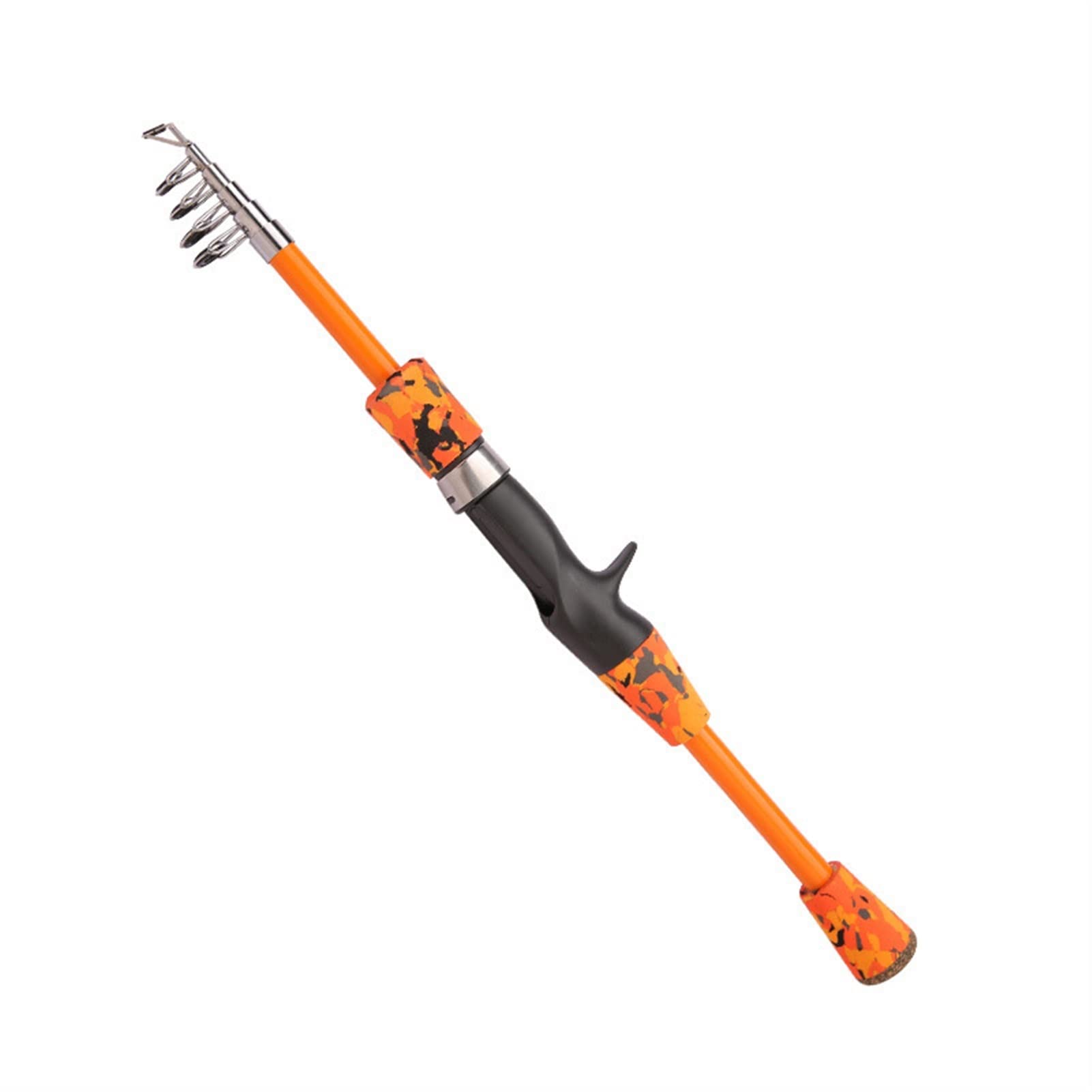 Telescopic Fishing Rod - Portable FRP Short Cast Saltwater & Freshwater Fishing Pole for Beginners & Anglers | Kayak, Shore, Boat Fishing Gear