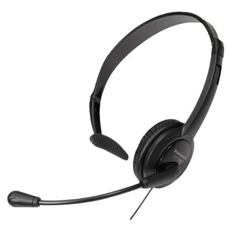 Panasonic Hands-Free Headset with Foldable Comfort Fit - Lightweight Adjustable Headband & Noise-Canceling Microphone for Office, Call Center, Gaming & Remote Work