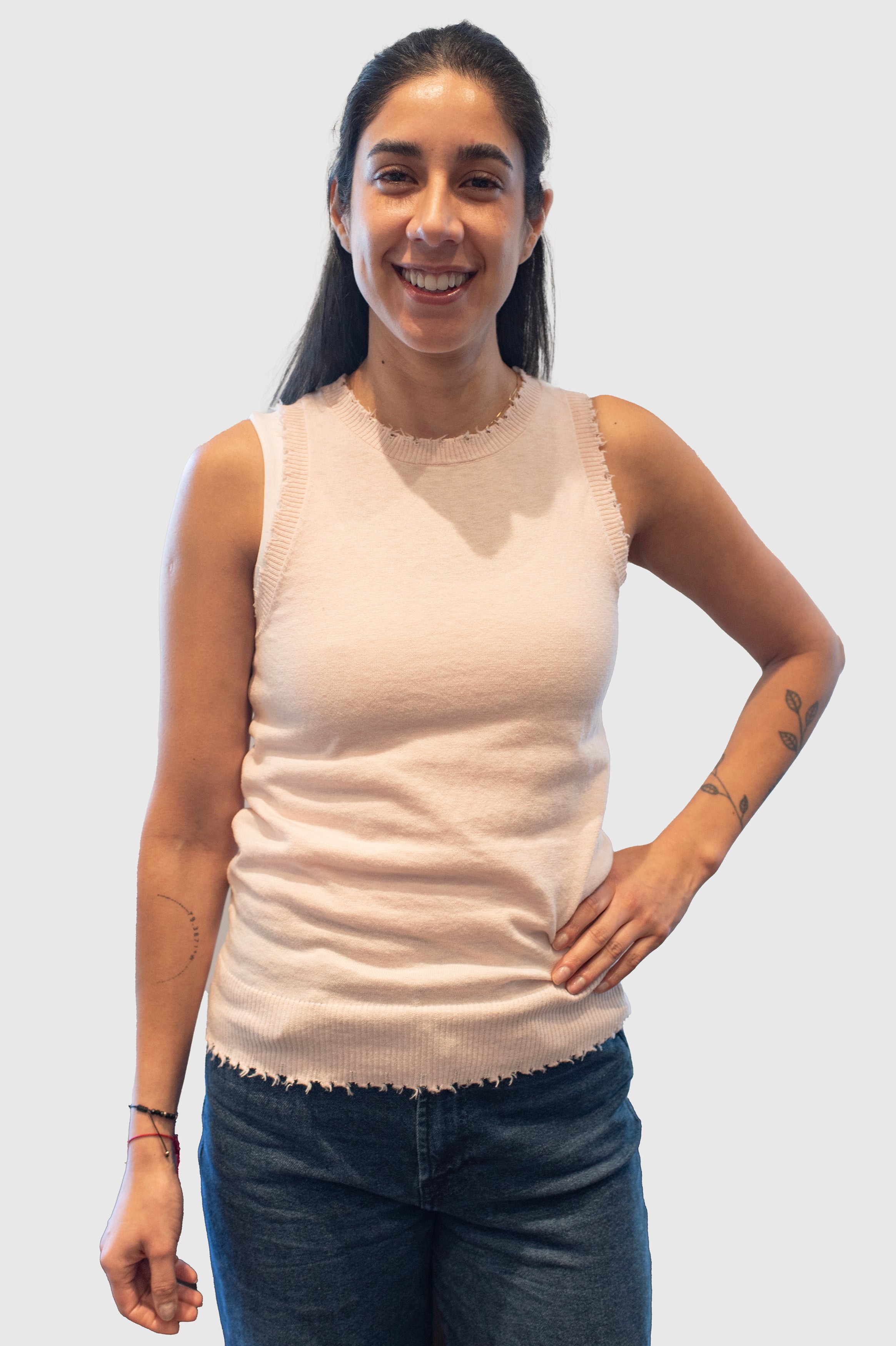 Soft Cotton Cashmere Frayed Tank Top for Women - Comfortable & Stylish Layering Piece for Casual Outfits and Summer Wardrobe