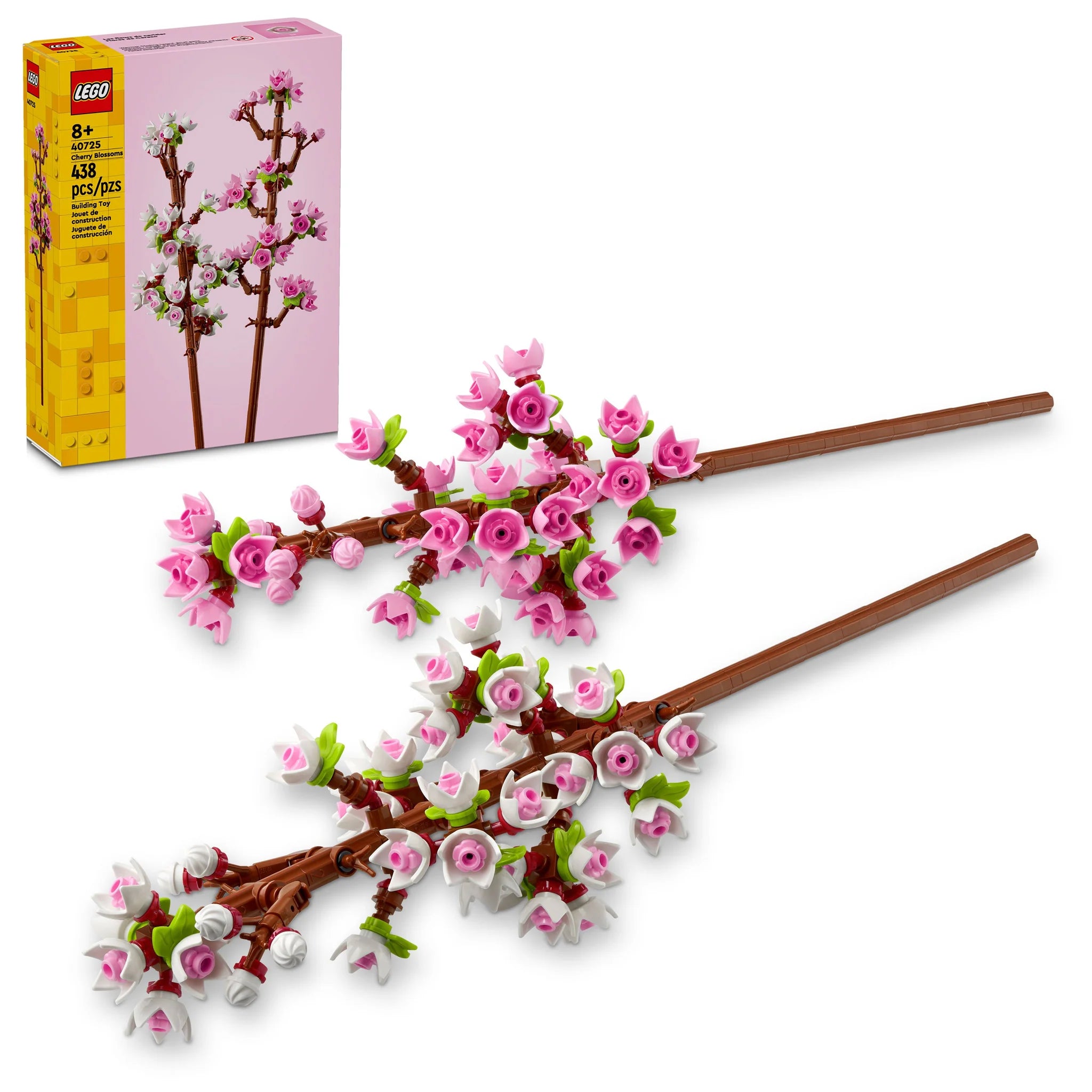 LEGO® Icons Cherry Blossoms Building Kit - Creative Flower DIY Model Set for Adults, Perfect for Home Decor, Office Display & Relaxation Gift Idea
