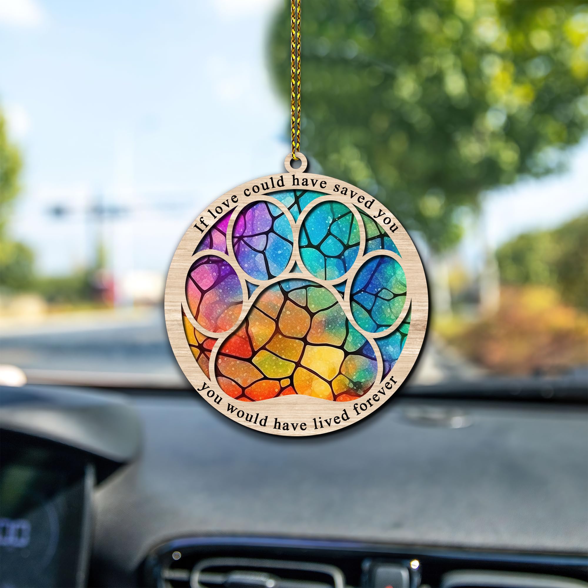 Pet Memorial Suncatcher - Sympathy Gift for Lost Dog or Cat - Perfect for Christmas Remembrance