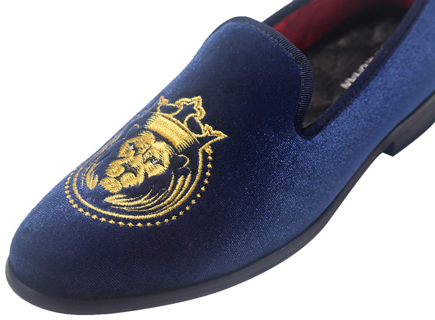 ELANROMAN Men's Velvet Embroidered Loafers - Fashion Formal Shoes for Wedding, Prom & Party Occasions | Comfortable Dress Shoes for Special Events