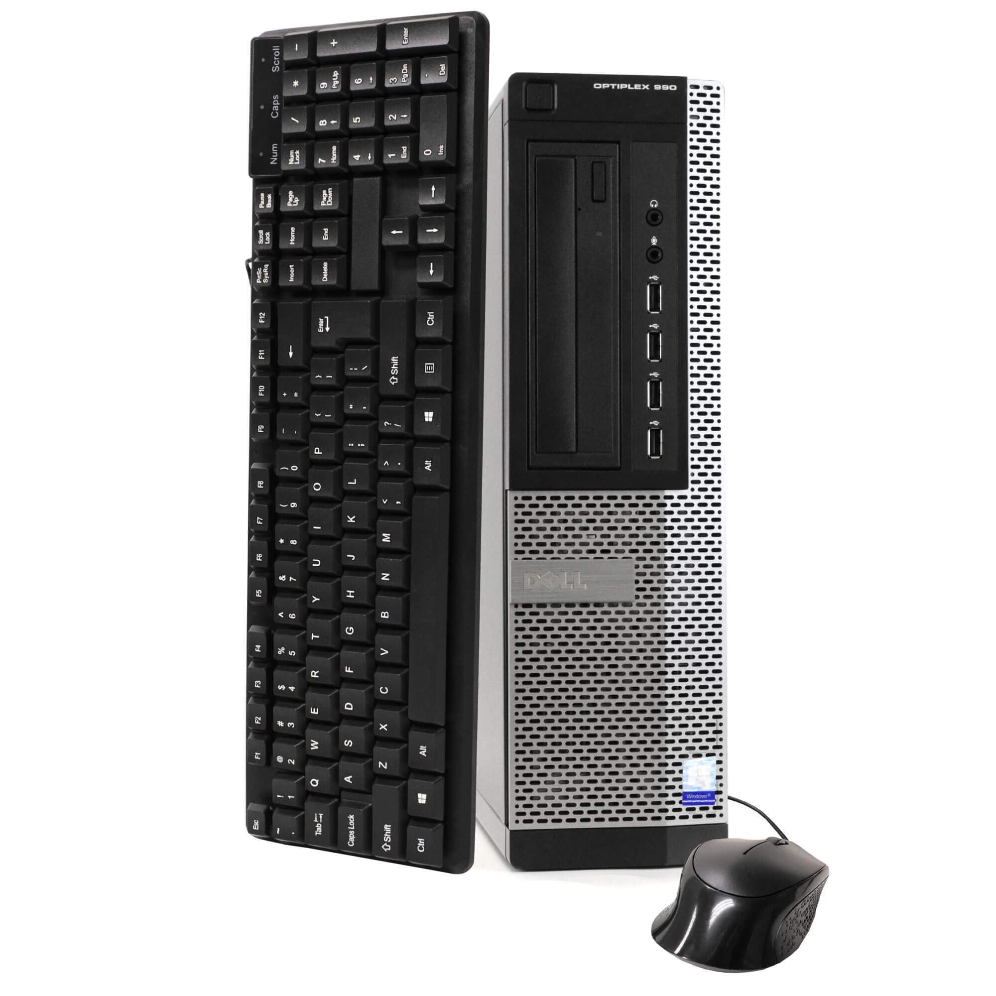 Renewed Dell Optiplex 990 Desktop Computer Bundle with Accessories - Intel Quad Core i5 3.2GHz, 16GB RAM, 2TB HDD, Windows 10 Pro, WiFi & Bluetooth | Perfect for Home Office, Business Workstations & Remote Learning