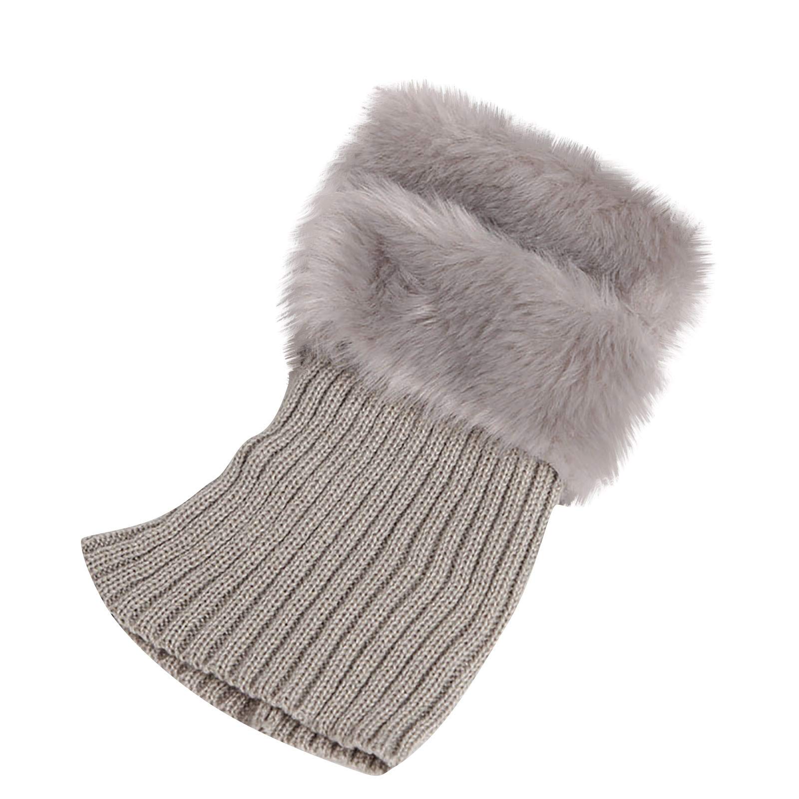 Women's Winter Boot Socks - 2 Pairs Plush Knit Leg Warmers & Boot Cuffs for Cold Weather - Cozy Thermal Socks for Snow Boots, Hiking & Outdoor Activities