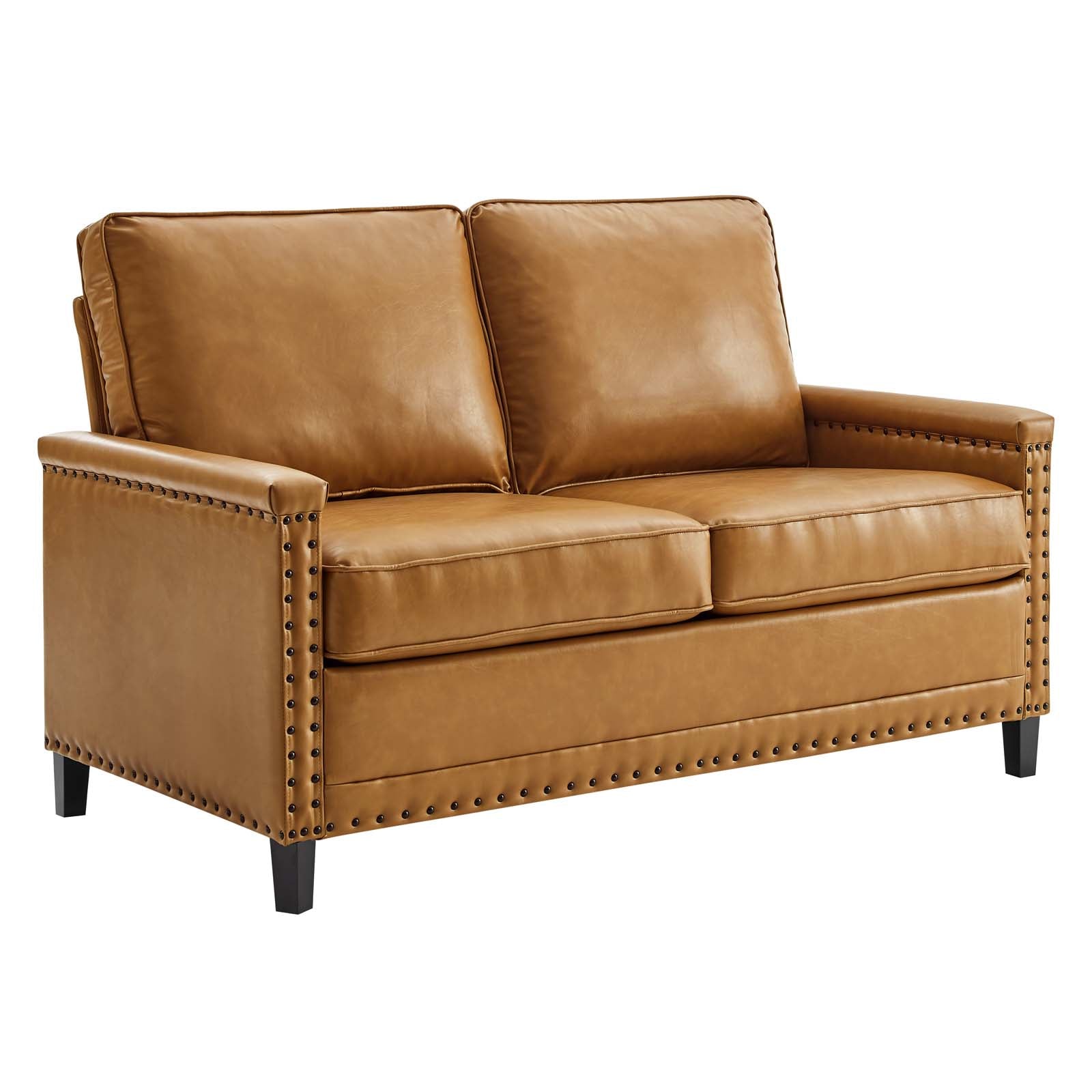 Comfortable Ashton Loveseat - Modern Small Sofa for Living Room, Bedroom, or Office - Perfect for Relaxing, Reading & Entertaining