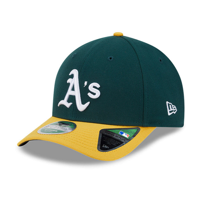 New Era 9Forty M Crown Oakland Athletics Snapback Baseball Cap - Green & Gold Team Logo Adjustable Hat for Men & Women - Perfect for Games, Fan Gear & Streetwear Fashion