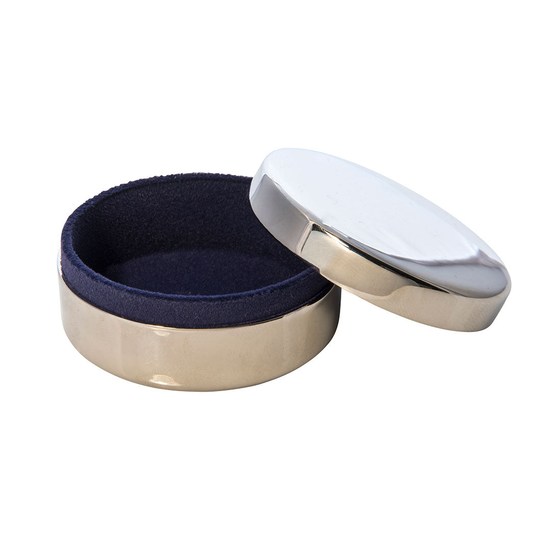 Small Round Keepsake Box - Elegant Wooden Memory Box for Jewelry, Photos & Mementos - Perfect for Wedding, Anniversary & Baby Shower Gifts