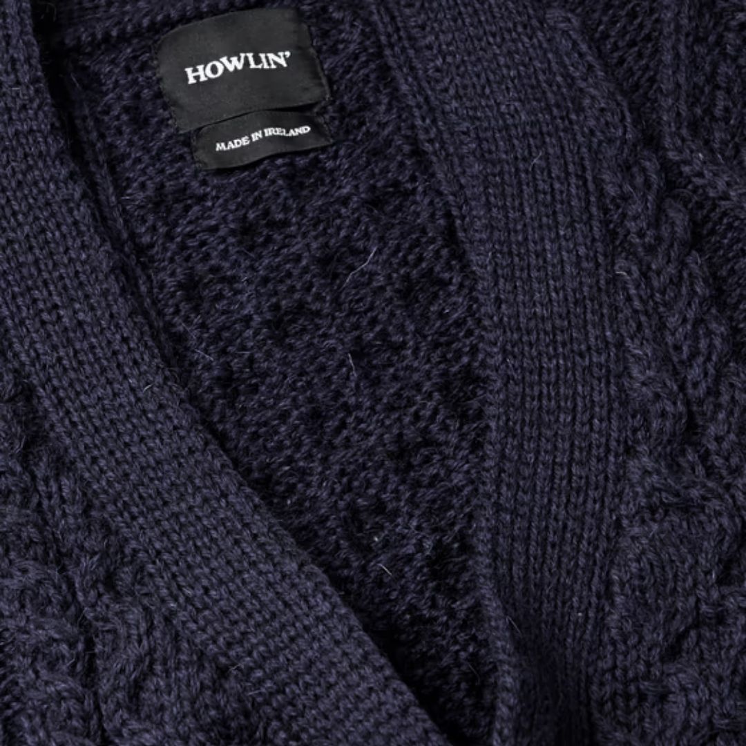 Blind Flowers Cardigan for Women - Navy Blue Knit Sweater | Cozy Loose Fit Cardigan for Fall & Winter | Perfect for Casual Outfits, Office Wear, and Date Nights