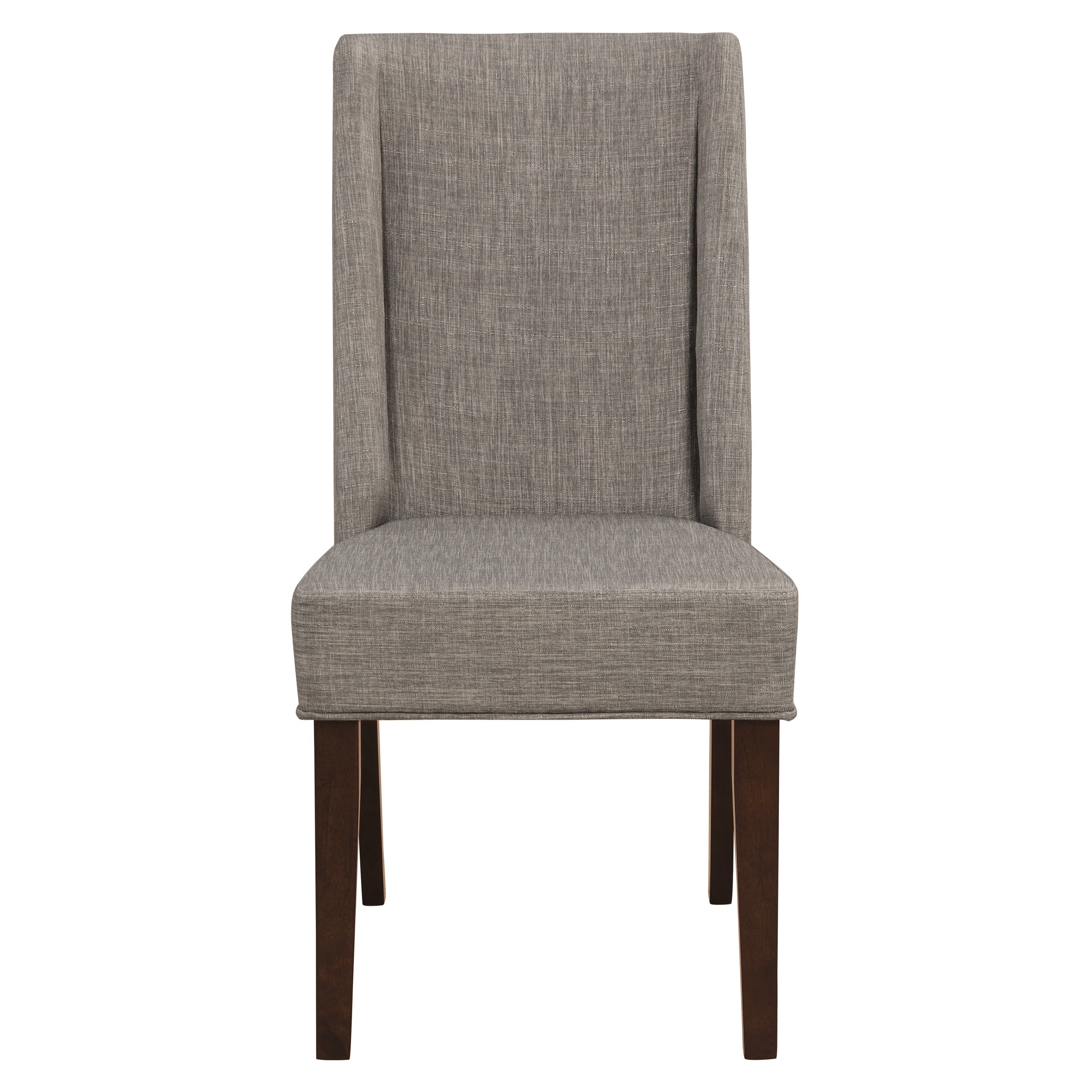 Modern Dark Brown Fabric Upholstered Dining Chairs Set of 2 - Contemporary Design Dining Room Furniture for Home, Restaurant & Office Use