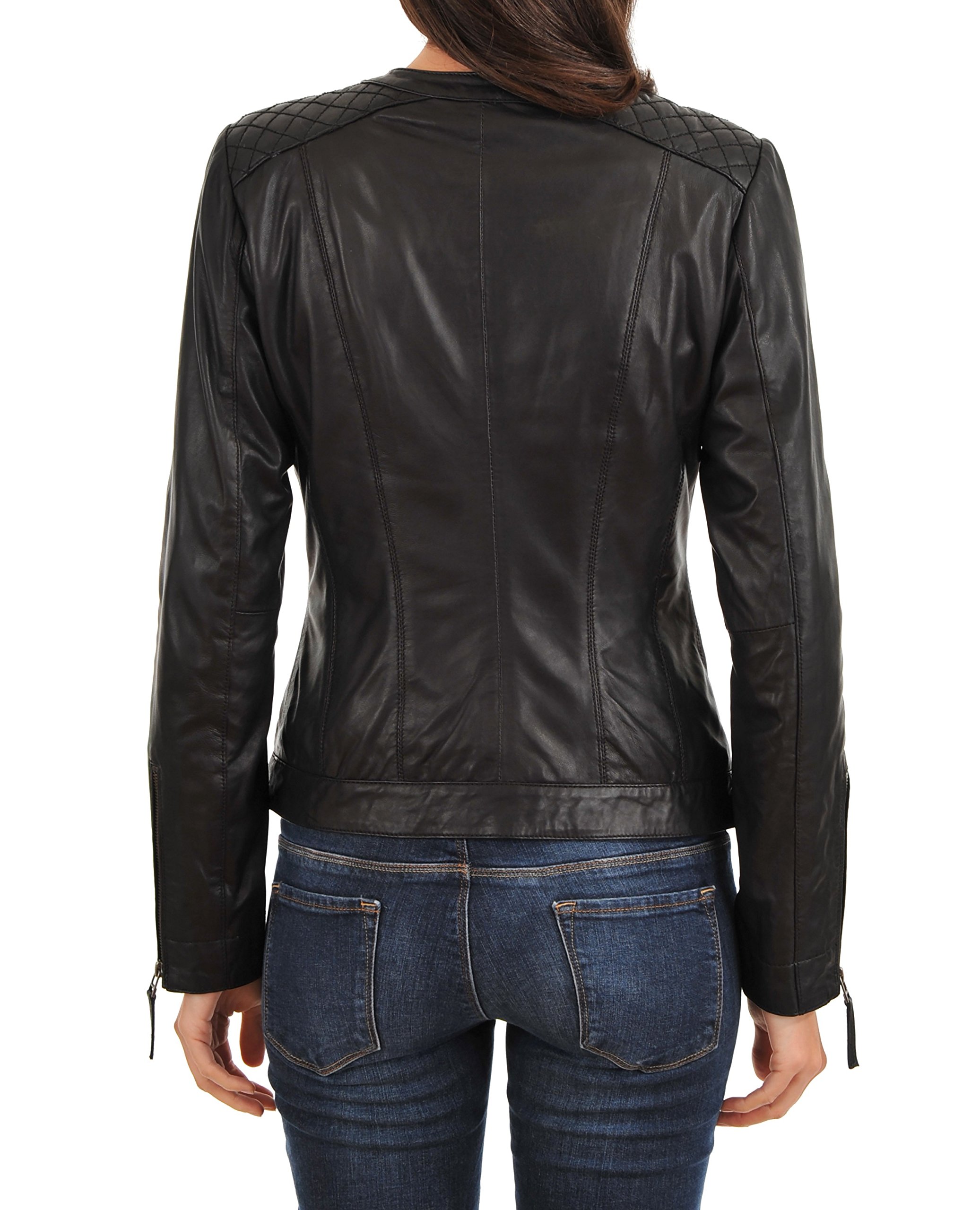Premium Women's 100% Lambskin Leather Bomber Jacket - Full Sleeve Biker Motorcycle Jacket with Regular Fit | Stylish Outerwear for Casual Wear, Night Out & Motorcycle Riding