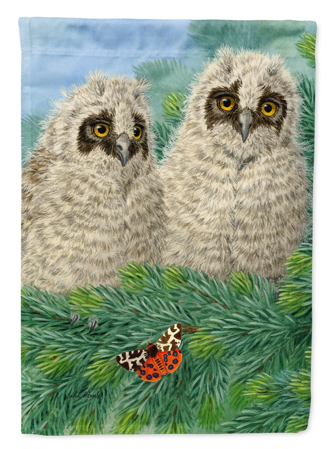 Caroline's Treasures ASA2126GF Owlets Garden Flag - Colorful Decorative Yard Banner for Mailbox, Flower Beds & Outdoor Patio | Perfect for Seasonal Decor & Home Garden Art