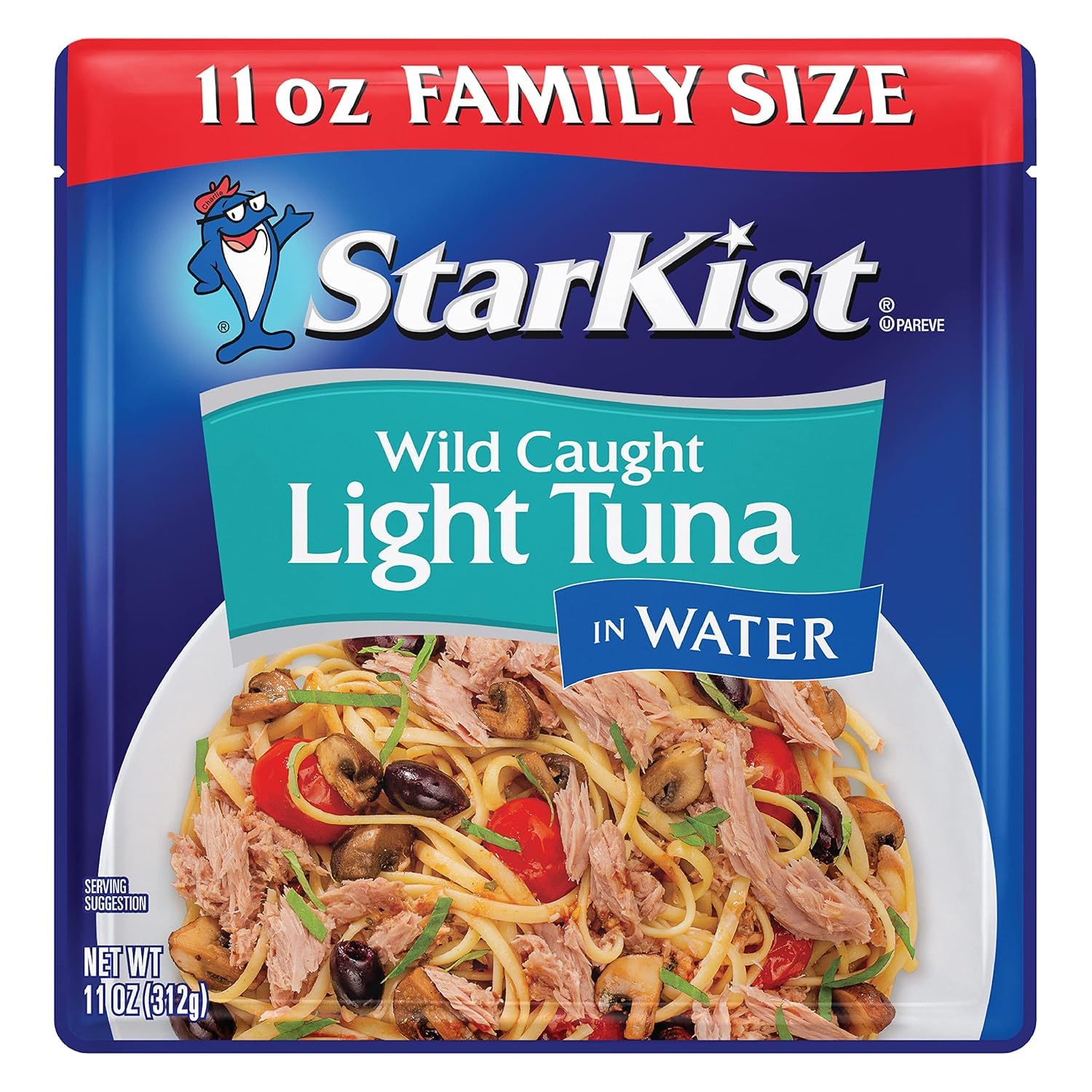 StarKist Chunk Light Tuna in Water - 12 Pack of 11 oz Pouch, High Protein, Low Mercury, Wild Caught Albacore Tuna for Salads, Sandwiches & Healthy Meal Prep