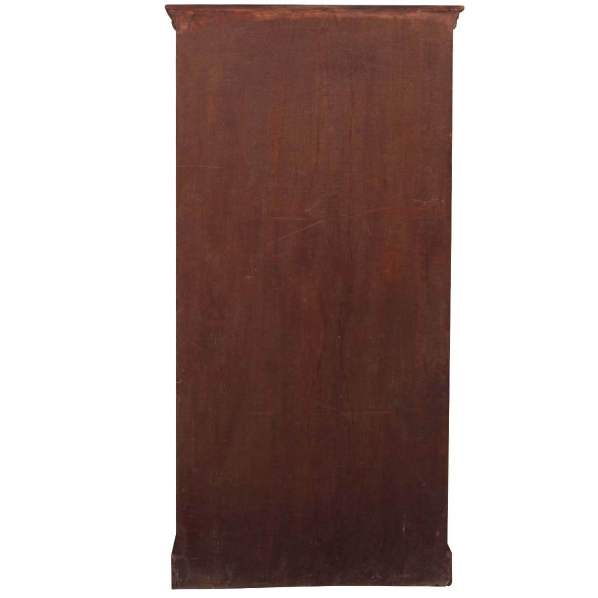Rustic Solid Wood Office Bookcase with 3 Open Shelves and Drawers - Perfect for Home Office, Study Room, and Library Storage