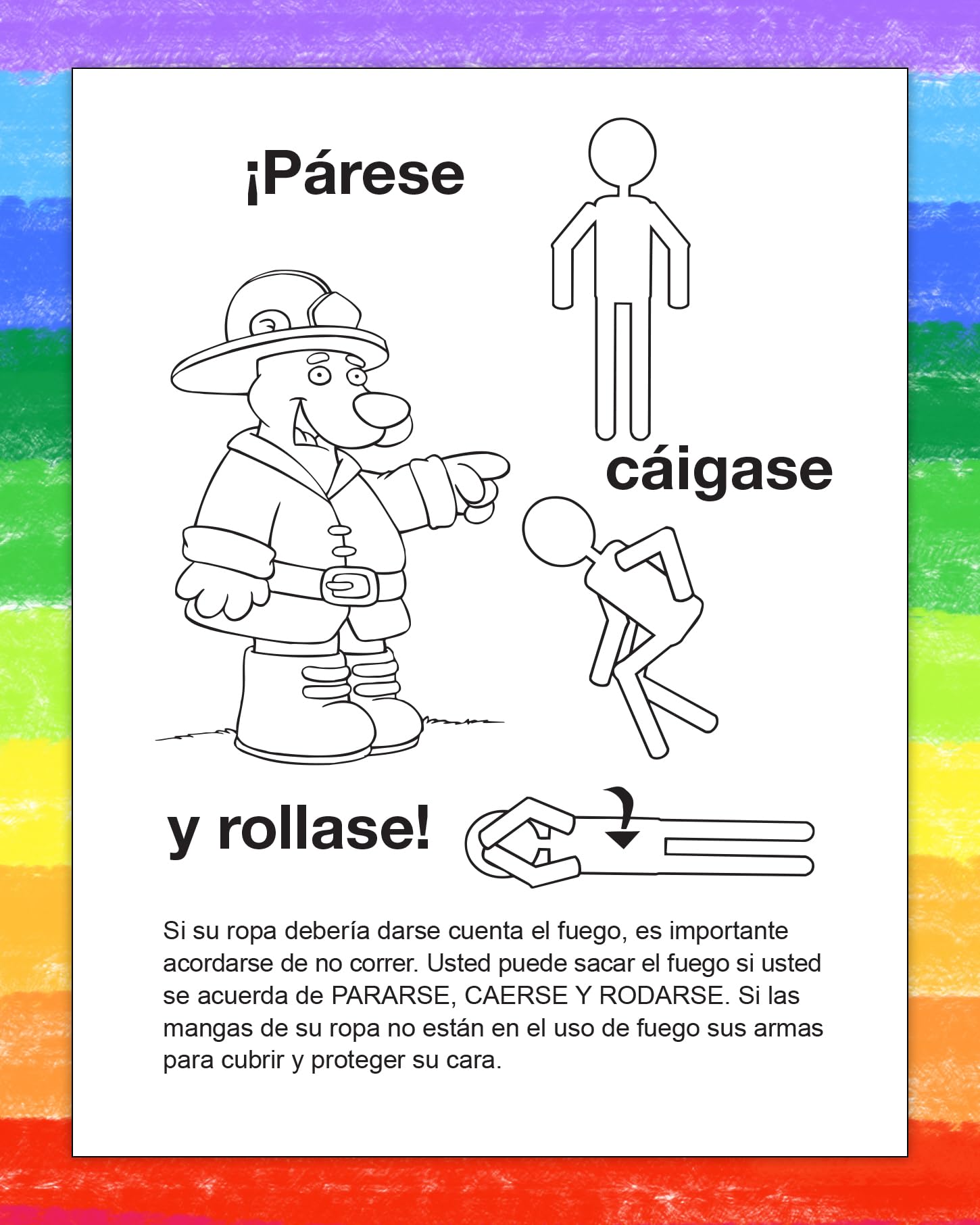 ZOCO - 250 Bulk Pack Custom Fire Safety Coloring Books in Spanish (Without Crayons) - Educational Games & Activities for Kids - Perfect for Fire Prevention Week, School Safety Programs & Bilingual Learning