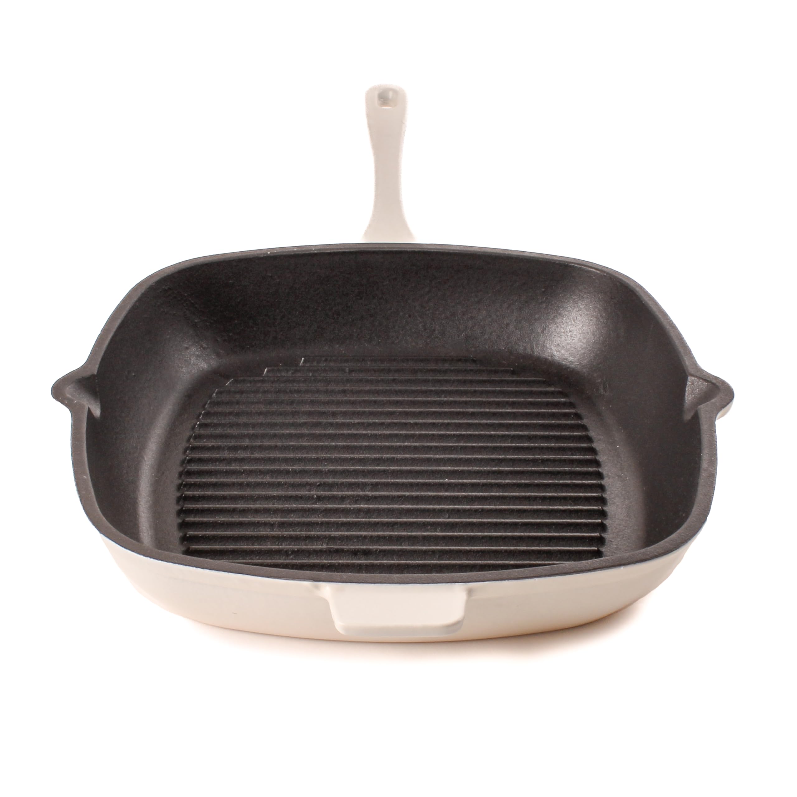Berghoff Neo 11-Inch Cast Iron Grill Pan - Heavy Duty Oven Safe Skillet with Even Heat Distribution & Ergonomic Handle - Perfect for Grilling Steaks, Burgers & Vegetables (400°F Oven Safe) - Ideal for Indoor/Outdoor Cooking, Camping & BBQ Parties