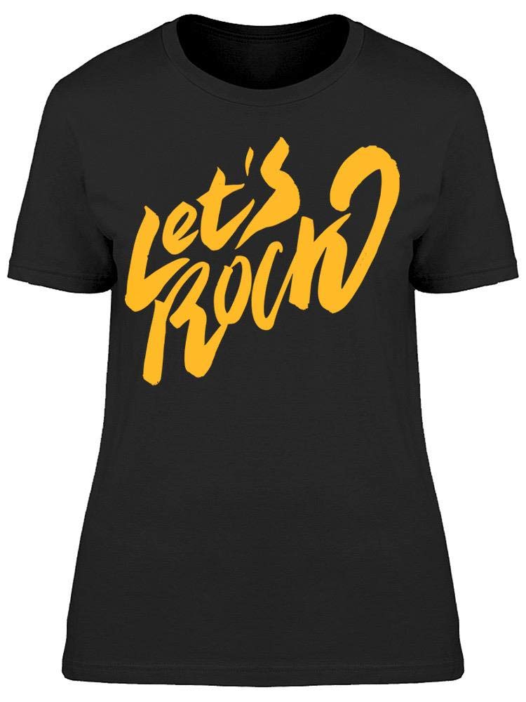 Cool 'Let's Rock' Graphic T-Shirt for Women | Trendy Casual Tee for Concerts, Parties & Everyday Wear