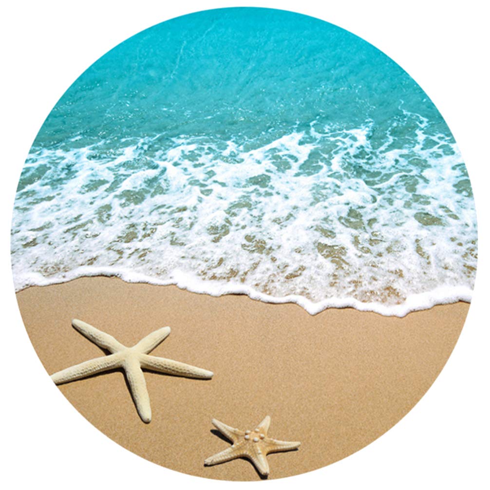 PRETYZOOM 3D Beach Floor Sticker - Ocean Themed Non-Slip Wall Decals for Bathroom & Kitchen - Waterproof Vinyl Flooring Stickers for Kids Room, Pool Area, and Beach House Decor