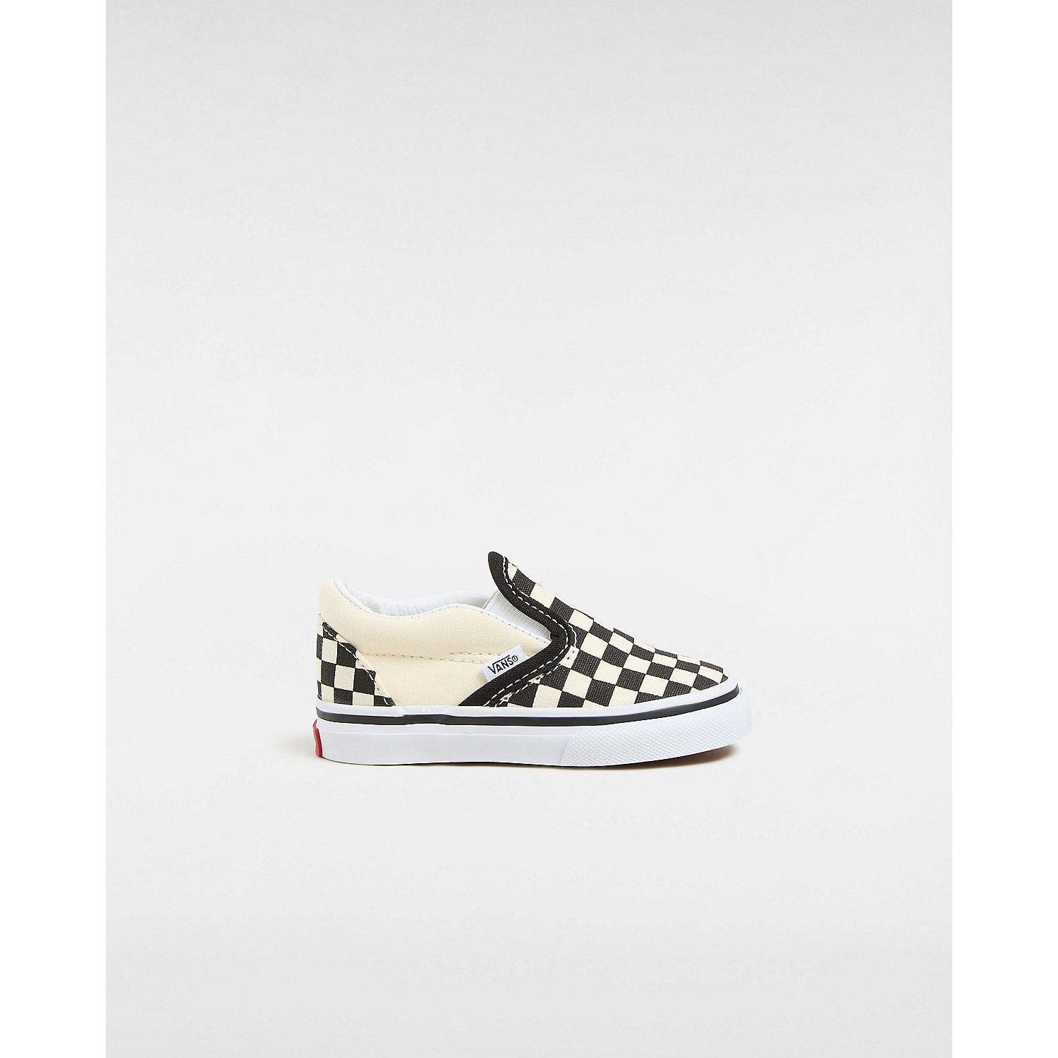 Vans Toddler Classic Slip-On Checkerboard Sneakers - Black & Off White | Comfortable Kids Shoes for Everyday Wear, Playtime & School Activities