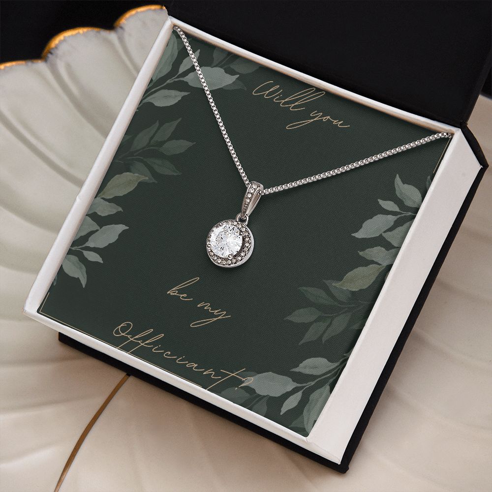 Officiant Gifts for Wedding - Elegant 'Will You Be My Officiant' Necklace - Perfect for Wedding Officiant Proposal & Minister Appreciation Gifts