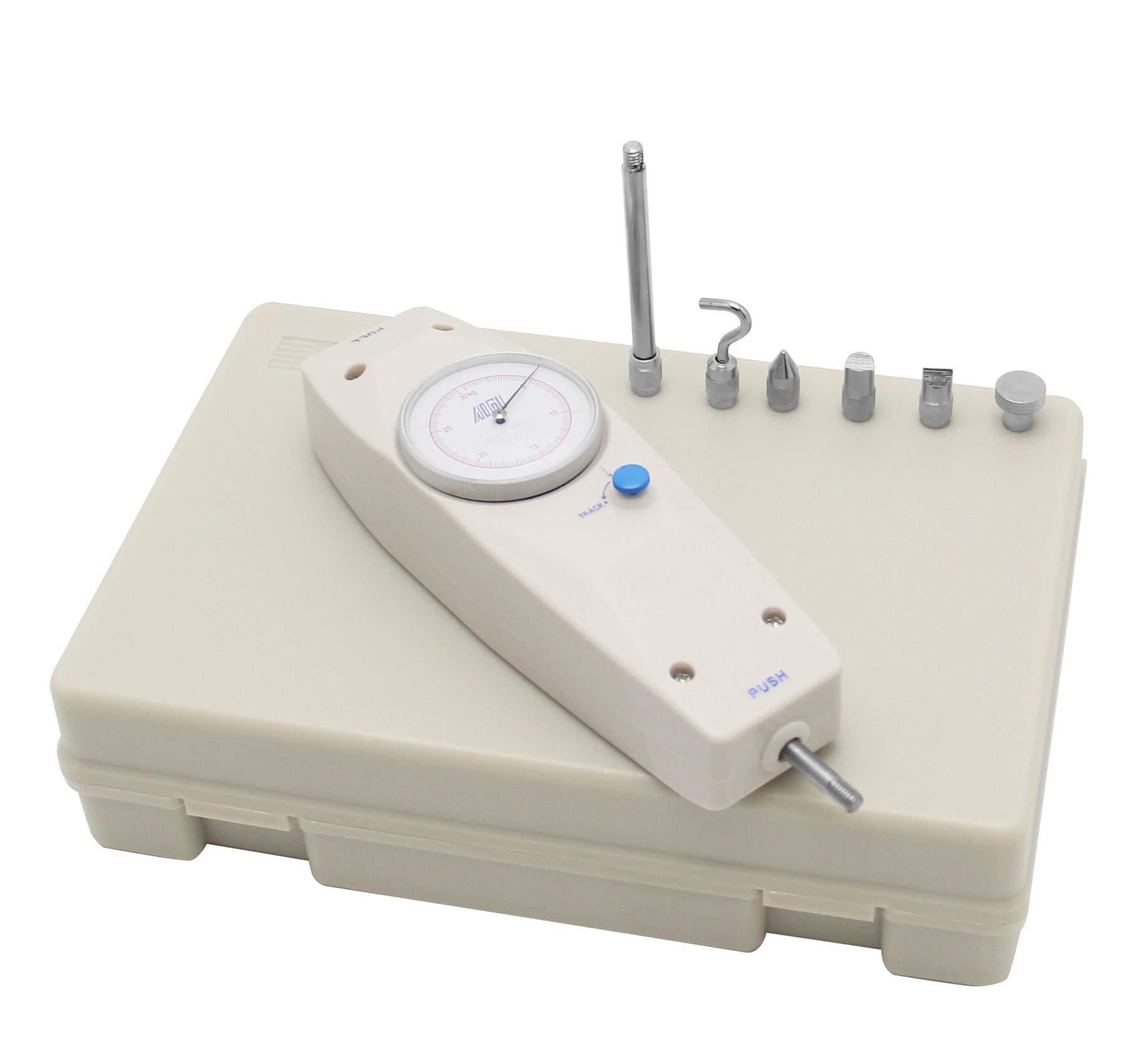 BAOSHISHAN 500N/50KG Mechanical Push Pull Gauge Force Meter Tester - Dial Indicator for Tension & Compression Testing - Perfect for Industrial, Laboratory, and Quality Control Applications