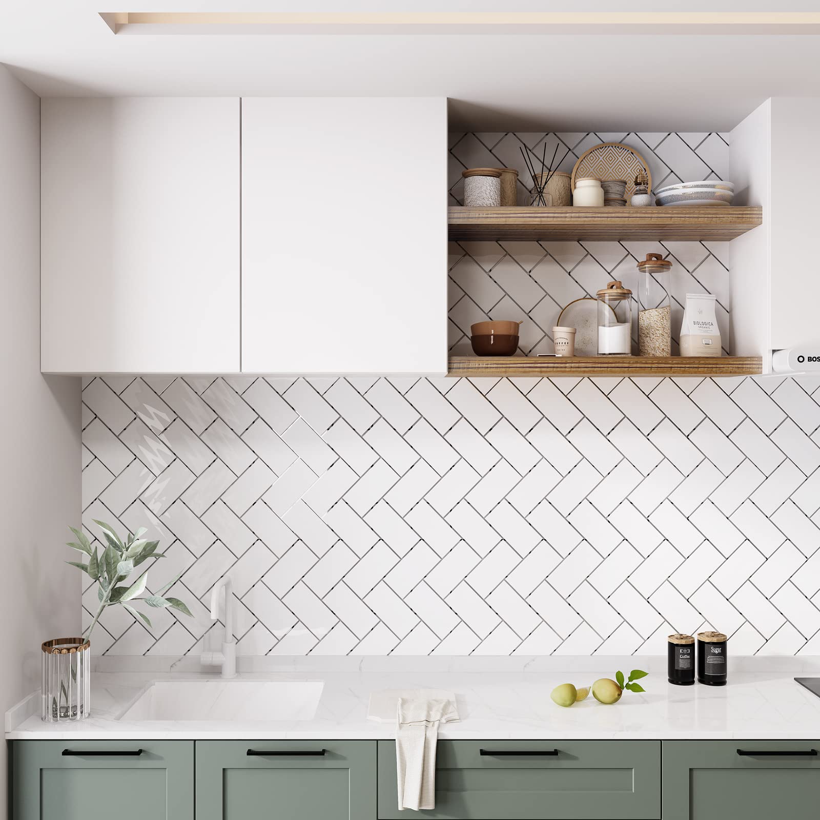 WELLAND 12 Inch Deep Floating Wall Shelves - Extra Wide 35.43