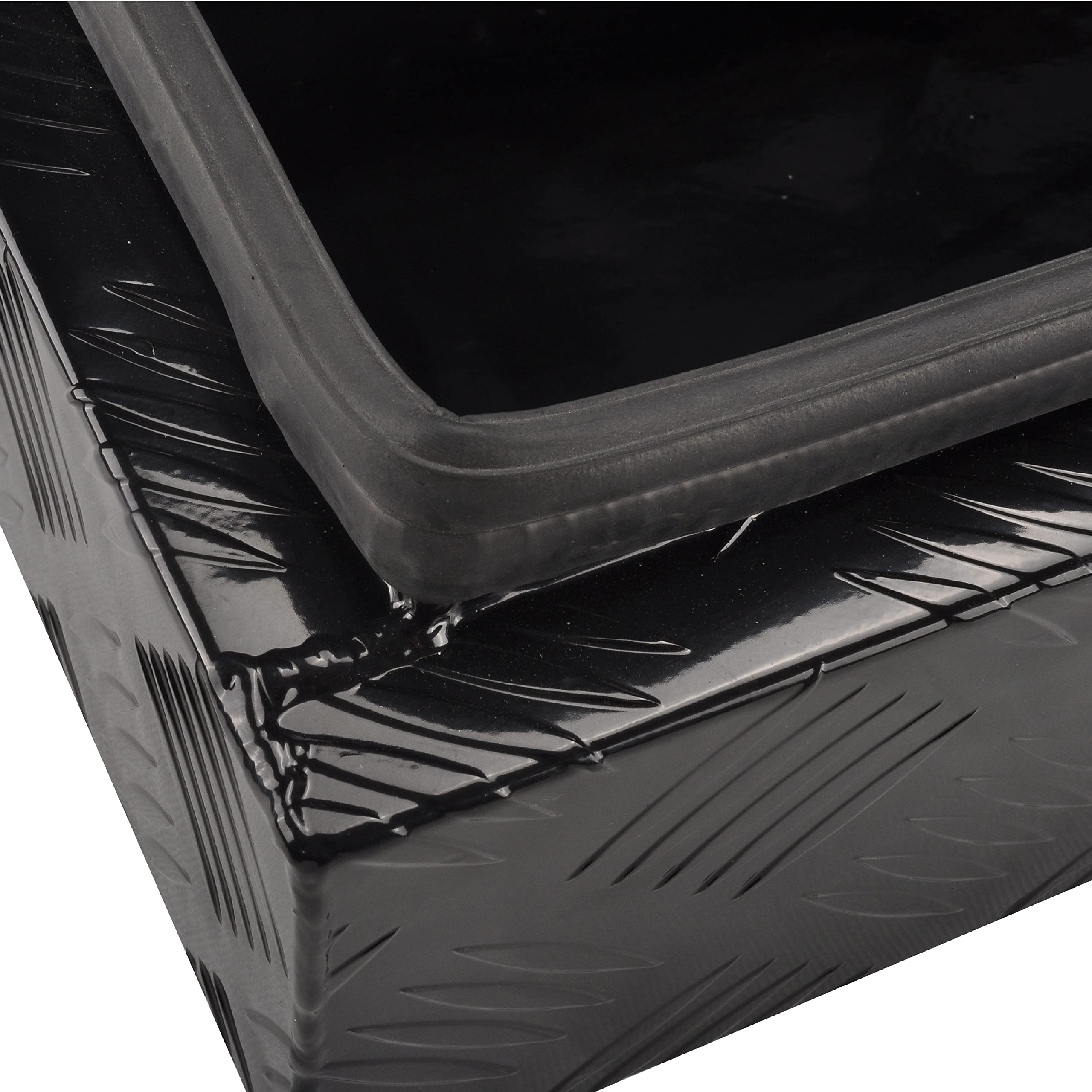 34.5 Inch Aluminum Truck Bed Tool Box with Lock & Keys - Heavy Duty Underbody Storage Organizer for Pickup, RV, Trailer (34.5