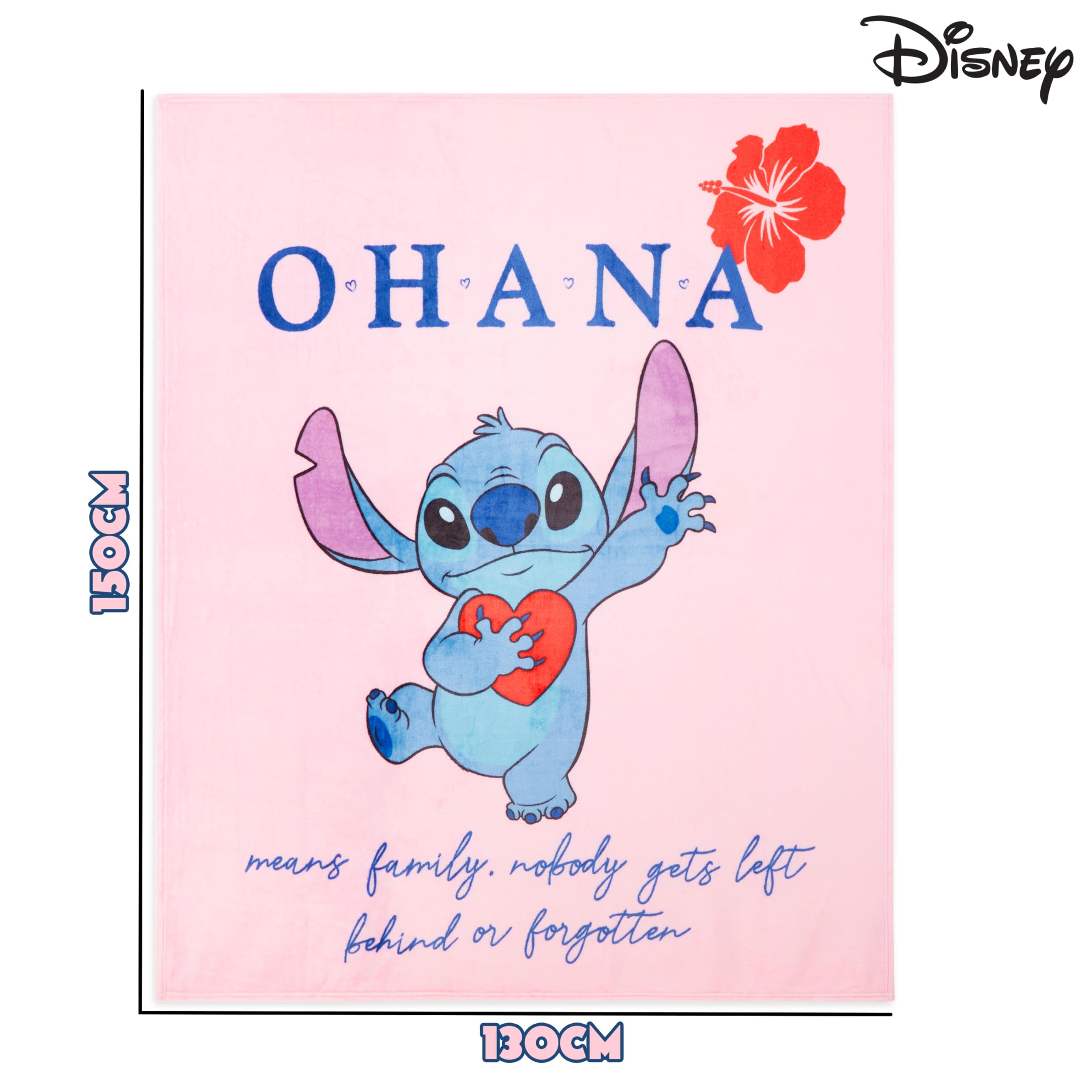 Disney Stitch Fleece Throw Blanket 59.1