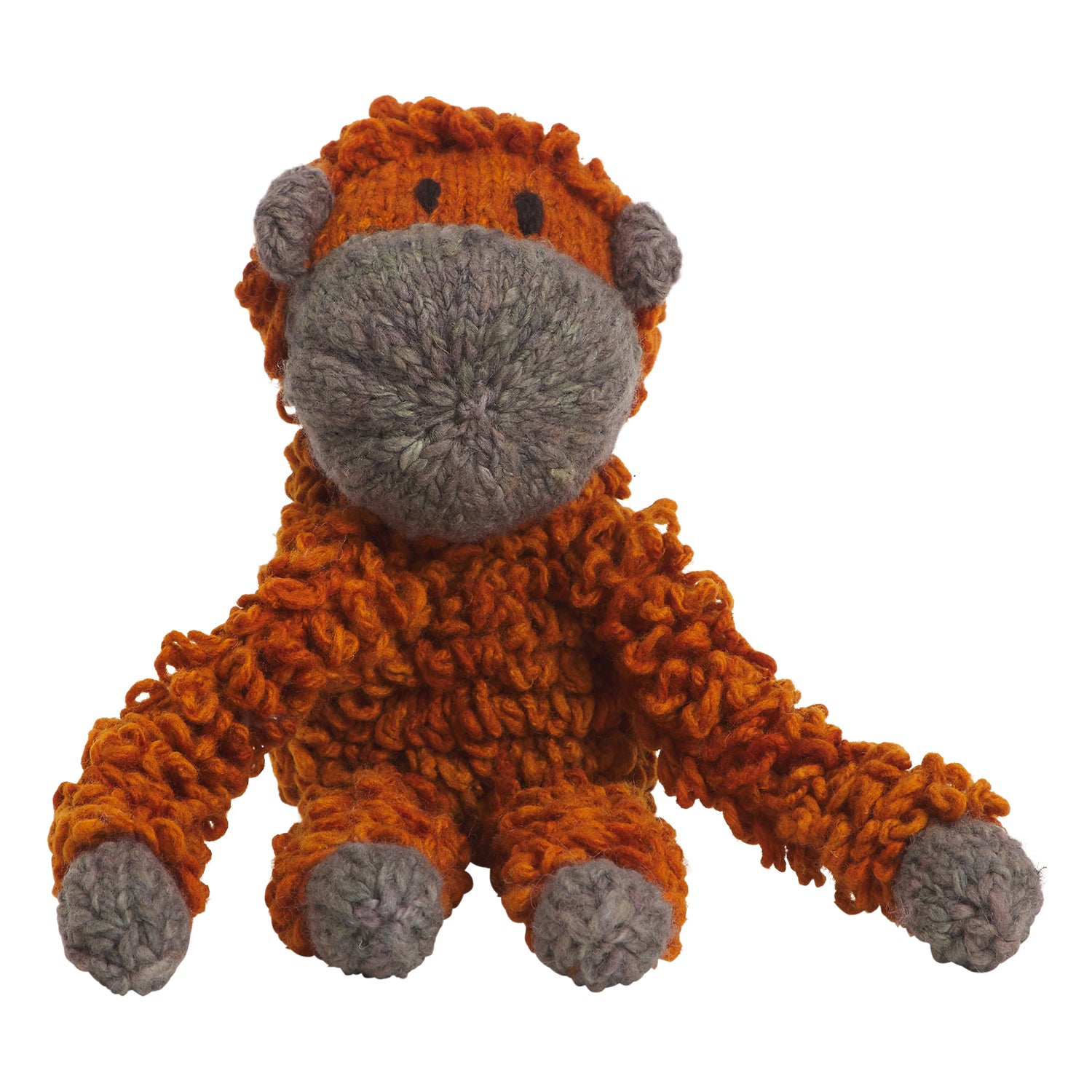 Soft Wool Orangutan Plush Toy - Small Cuddly Stuffed Animal for Kids, Perfect Gift for Birthdays & Nursery Decor | Ideal for Playtime, Cuddling & Collectibles