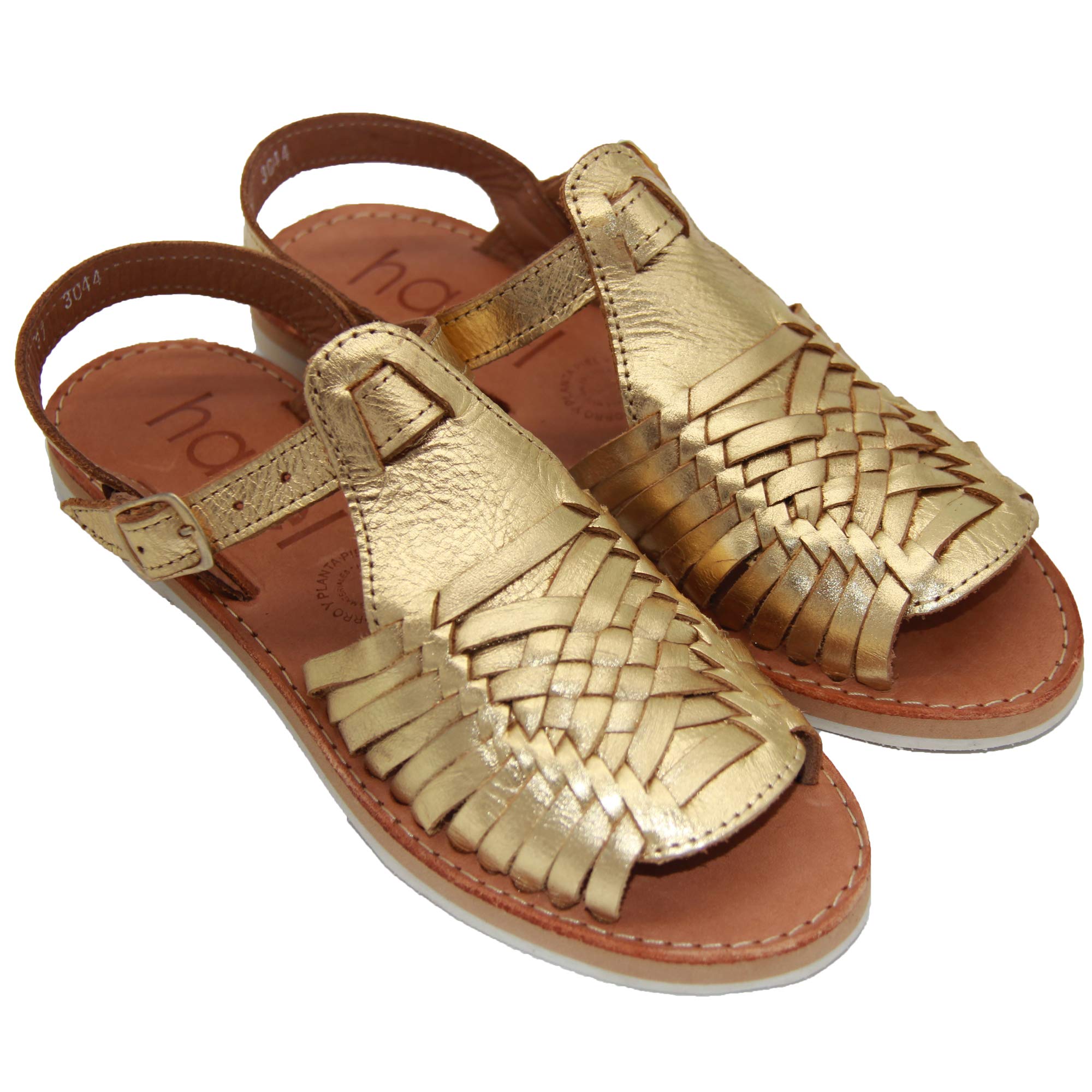 Women's Leather Huarache Sandals - Mexican Open-Toe Handmade Sandals for Women | Comfortable Summer Beach Walking & Boho Fashion Outfits