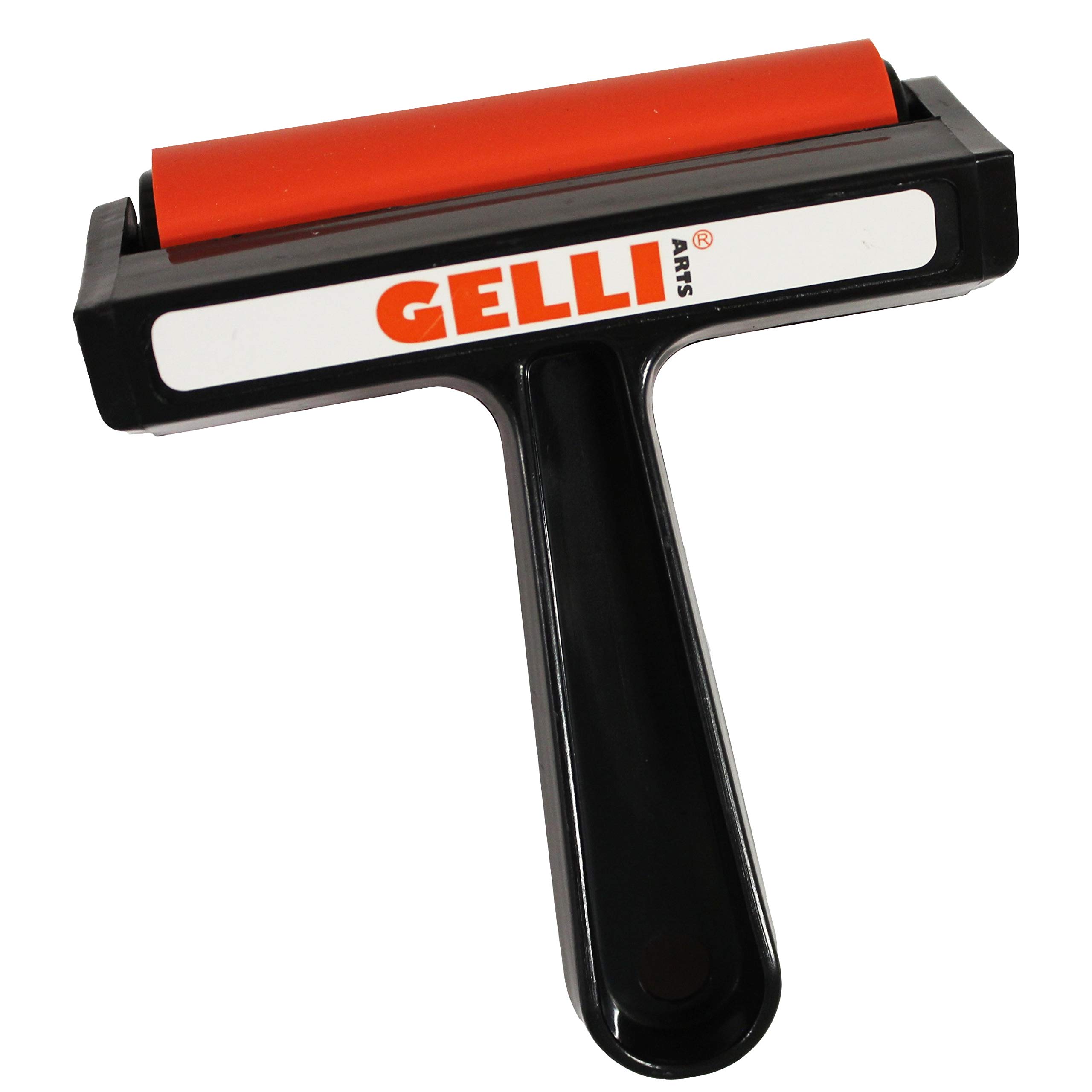 Premium Brayer Roller for Printmaking - Red & Black Ink Applicator - Ideal for Screen Printing, Block Printing, and Art Projects