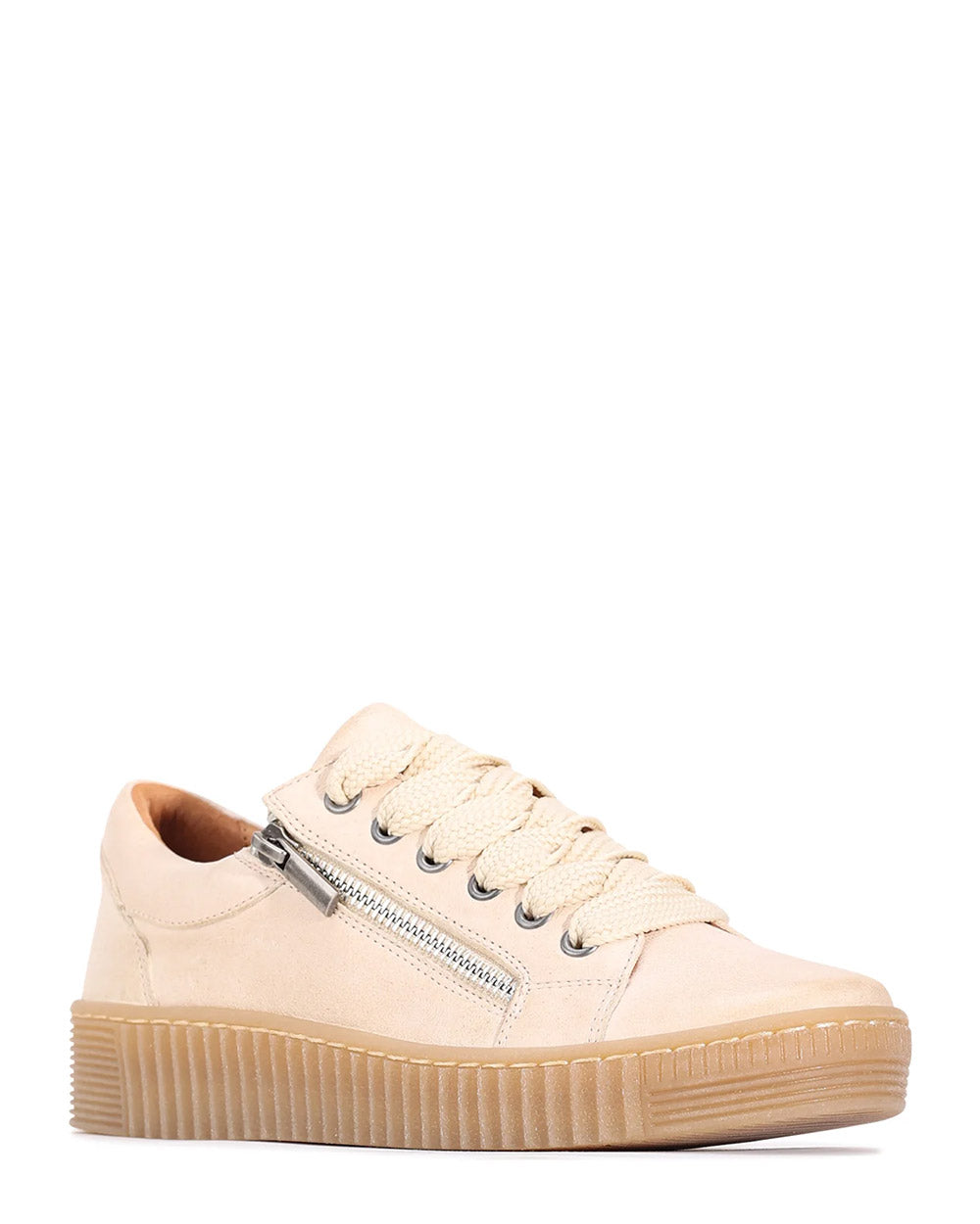 EOS Joyce Meringue Leather Casual Sneakers - Women's Comfortable Walking Shoes for Everyday Wear | Perfect for Work, Travel & Outfits