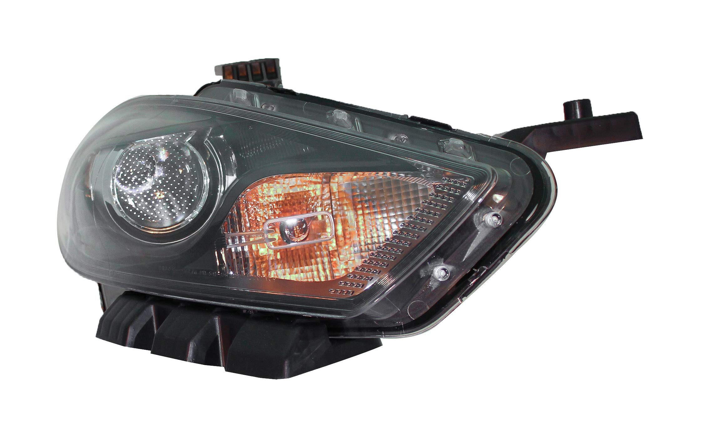 2013-2015 Dodge Dart Halogen Headlights Set - Black Trim Replacement Lamps for Driver & Passenger Side | Perfect for Night Driving & Car Upgrades