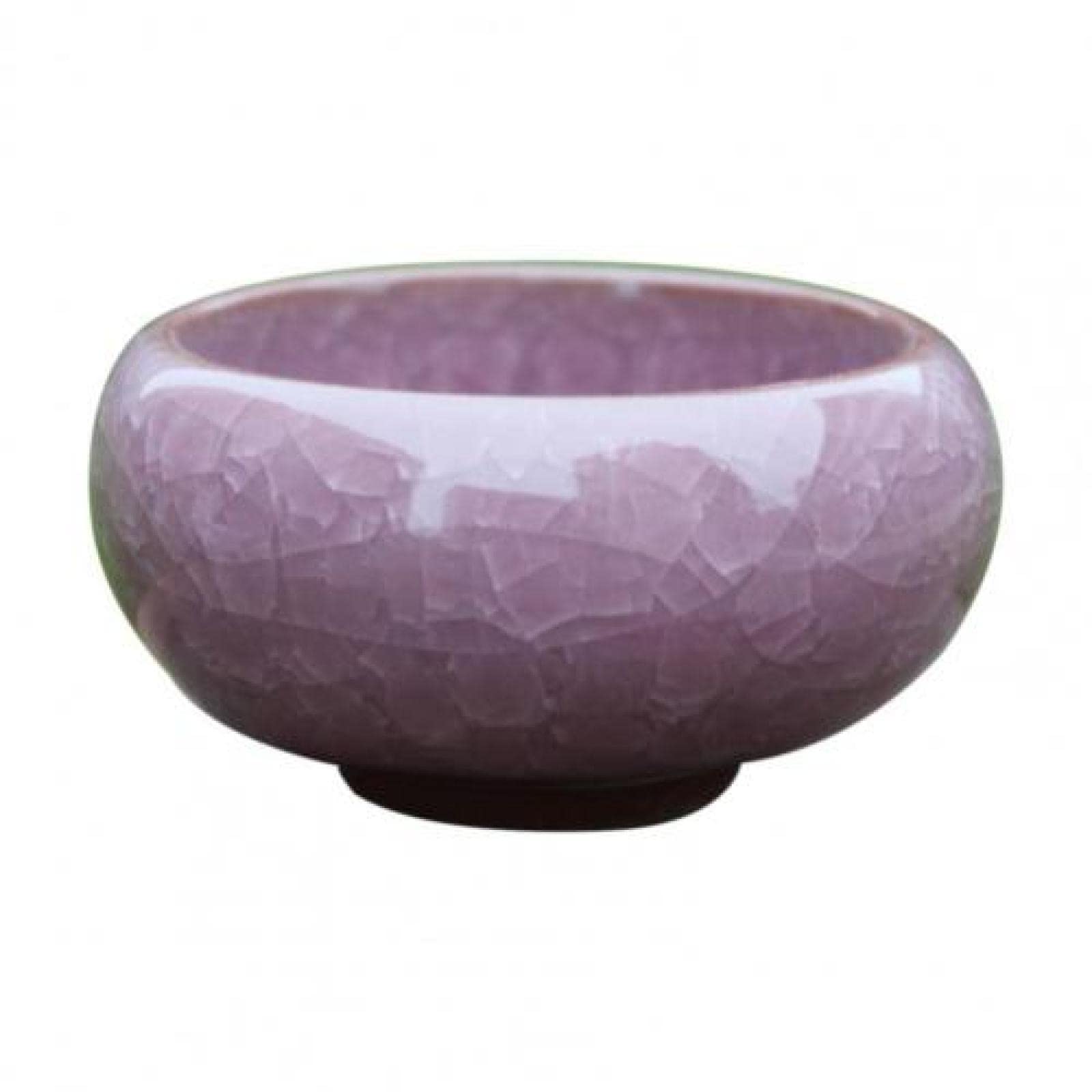 Ceramic Succulent Planter with Drainage Hole - Mini Flower Pot for Home Garden, Office Desk Decor - Compact & Stylish Purple Plant Pot for Succulents, Herbs, Small Plants
