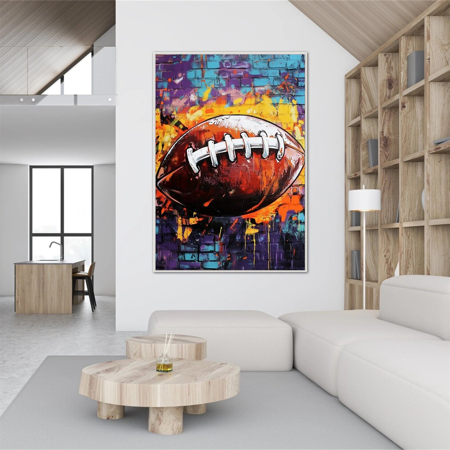 American Football Sports Art Painting Canvas Wall Decor #SA002 - Perfect for Game Room, Man Cave, and Sports Fan Gifts