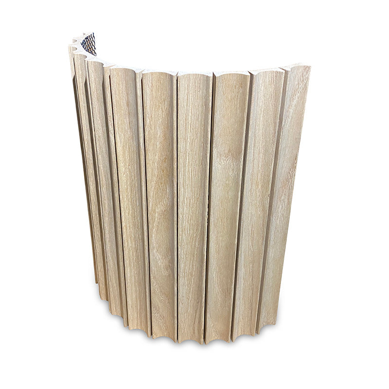Flexible Wooden Slat Wall Panel - Natural Oak Veneer - 2700mm x 600mm Wave Design - Modern Acoustic Room Divider for Home & Office Decor