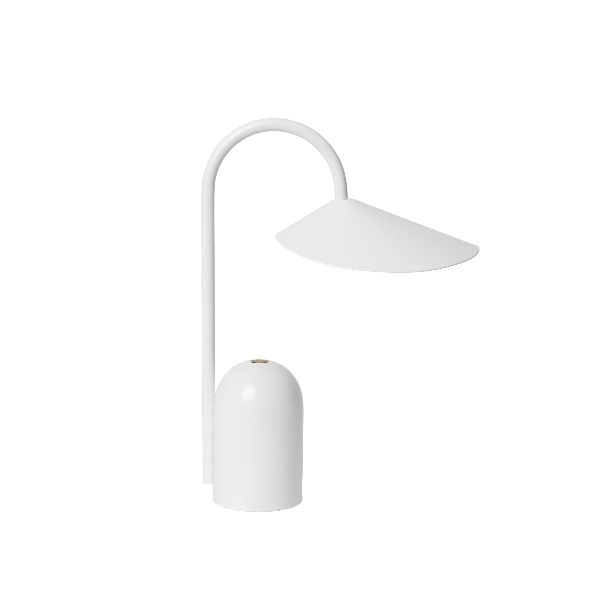 FERM LIVING Arum Portable Lamp - Modern White LED Table Light for Bedroom, Living Room & Outdoor Use