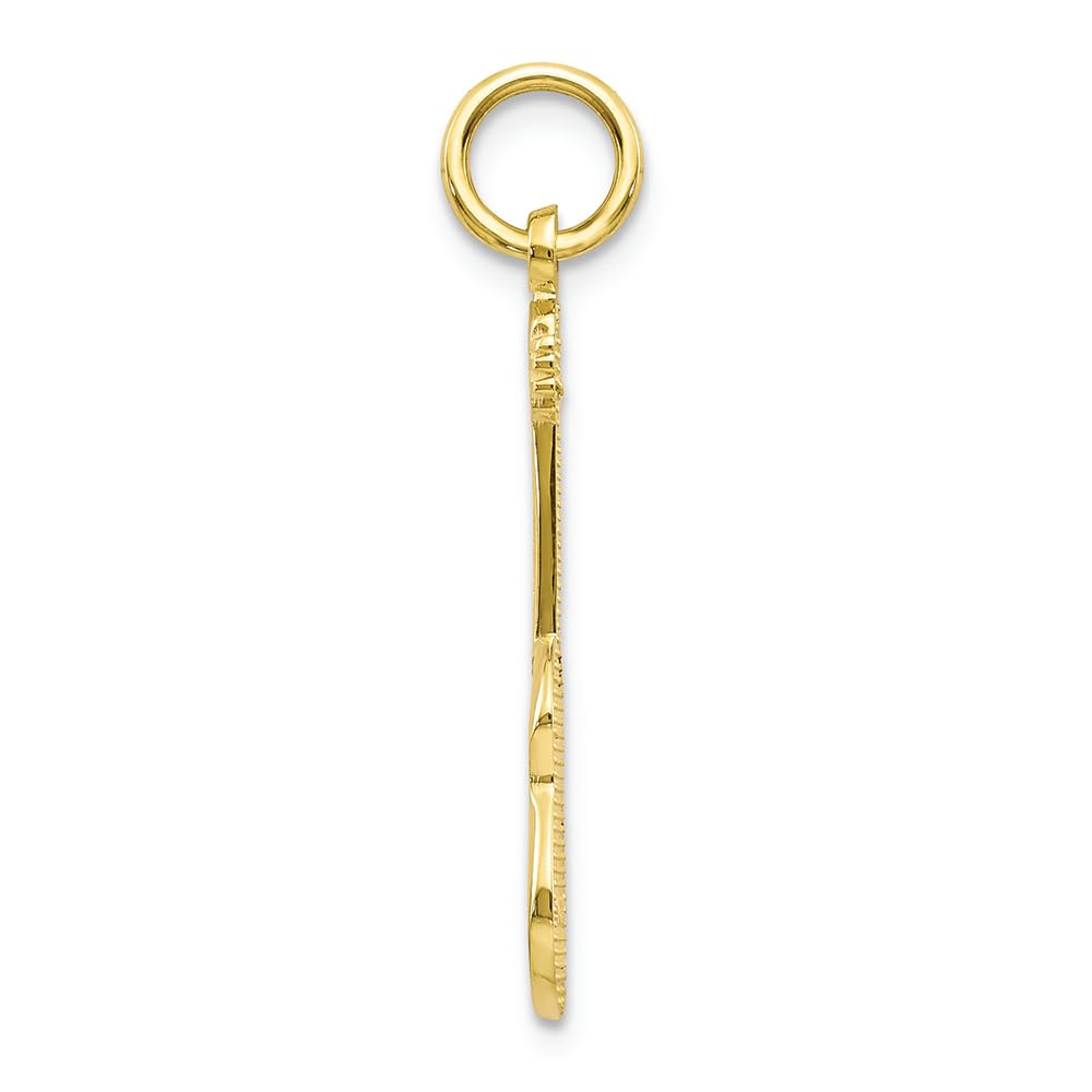 10k Yellow Gold Guitar Charm Pendant Necklace for Women & Men - Elegant Music Jewelry Gift for Musicians, Guitar Lovers - Perfect for Birthdays, Anniversaries & Special Occasions