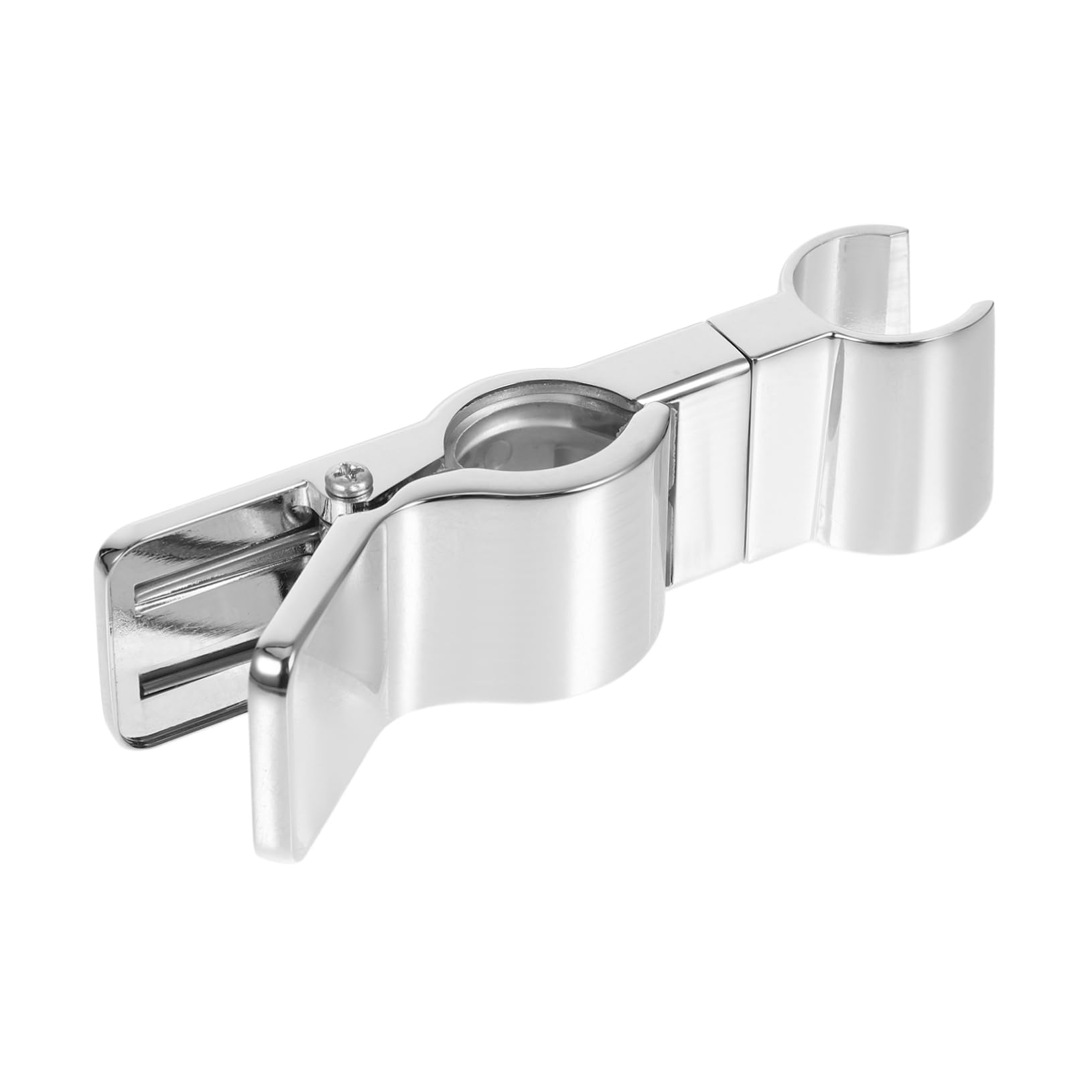 Cabilock Adjustable Shower Head Bracket Holder - Wall Mount No Drill Shower Rail Clamp for Bathroom - ABS Plastic Shower Sprayer Bar Accessories - Perfect for Small Bathrooms & Rented Apartments