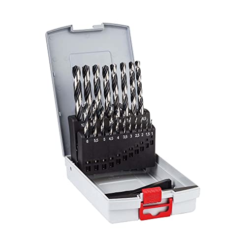 Bosch Professional 2608577351 19-Piece HSS Twist Drill Bit Set for Metal - 1.0-10.0mm | High-Speed Steel Precision Bits | ProBox Storage | Perfect for DIY Projects, Metalworking & Professional Drilling