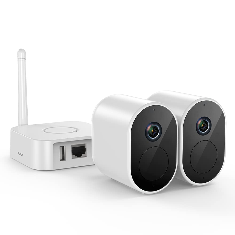 Wireless Home Security Camera System - Outdoor IP65 Waterproof Security Camera with Night Vision, Motion Detection & Human Recognition - Smartphone APP Control for Home & Business Surveillance