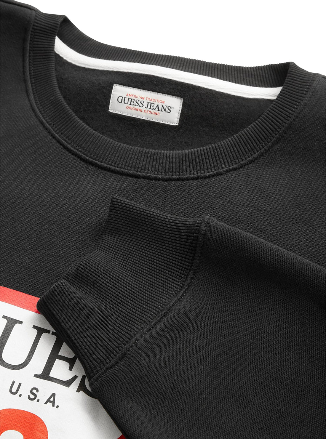 Guess Women's Black Iconic Logo Jumper Sweater | Casual Pullover Knit Top for Everyday Wear & Layering | Perfect for Fall, Winter & Office Outfits