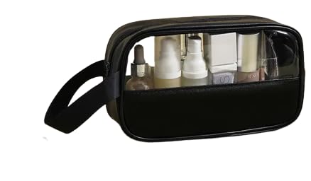 XAVRY Transparent Travel Toiletry Bag for Women & Men - Portable Makeup Organizer, Cosmetic Travel Bag, Small Size (1Pcs) - Perfect for Airplane Carry-On, Gym, Beach & Weekend Getaways