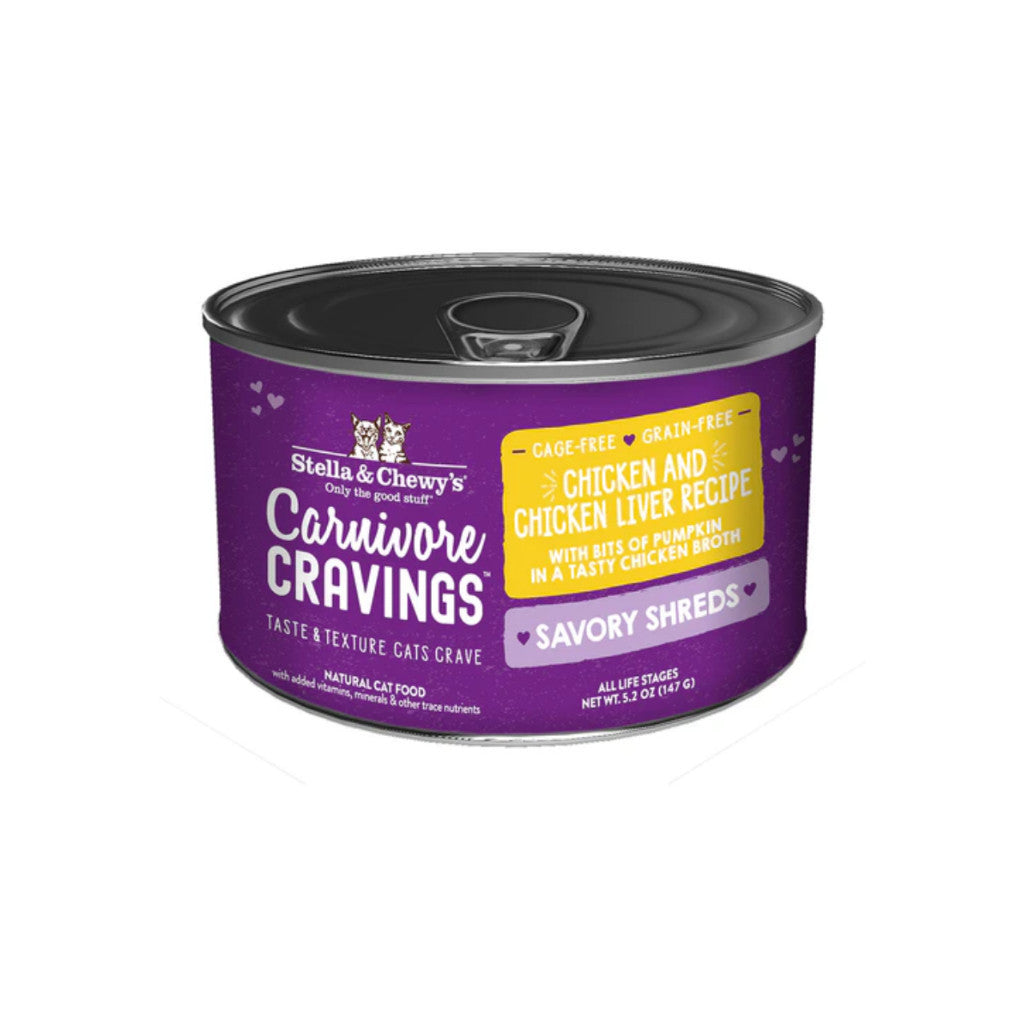Stella & Chewy's Carnivore Cravings Grain-Free Wet Cat Food - 5.2oz Canned Chicken, Salmon, Liver & Turkey Recipe - High Protein, Nutrient-Rich Meal for Adult Cats - Perfect for Picky Eaters & Indoor Cats