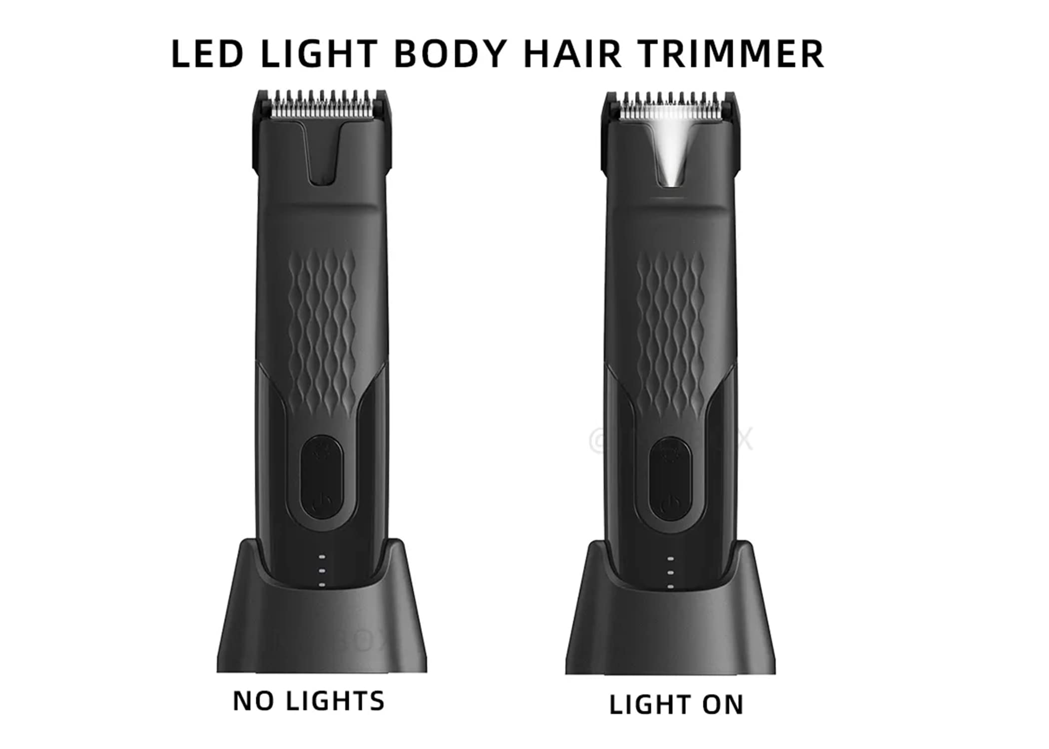 Electric Body Shaver for Men - Waterproof USB Rechargeable Body Trimmer with LED Light | Full Body Grooming Kit for Beard, Chest, Back & Pubic Hair | Perfect for Travel, Gym & Home Use