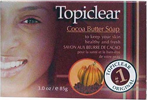 Topiclear Cocoa Butter Soap - Pack of 4 | Moisturizing Skin Cleansing Bar for Dry Skin, Body Wash & Shower Use