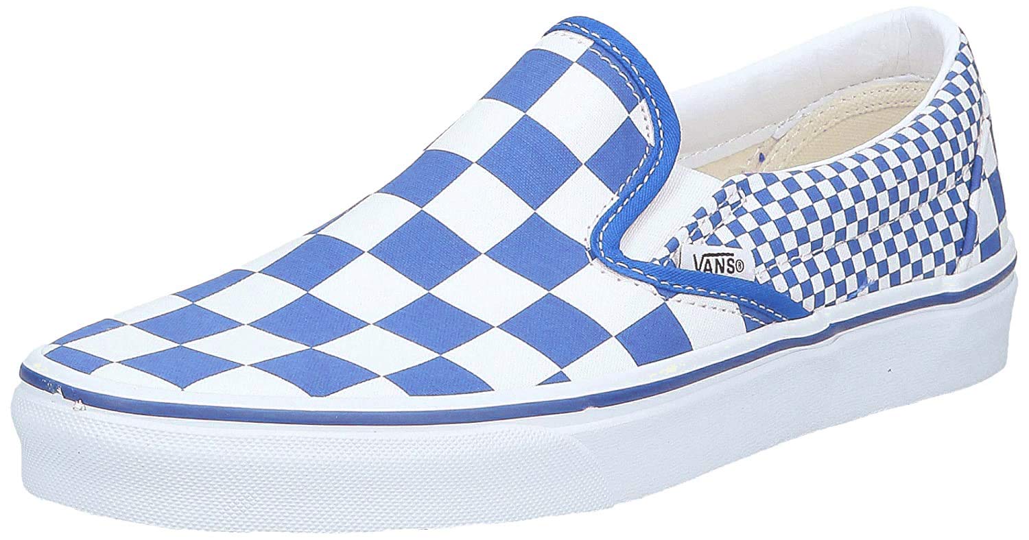Vans Men's Classic Slip-On Sneakers - Ultramarine & True White - Size 9 | Comfortable Casual Shoes for Skateboarding, Streetwear & Everyday Wear