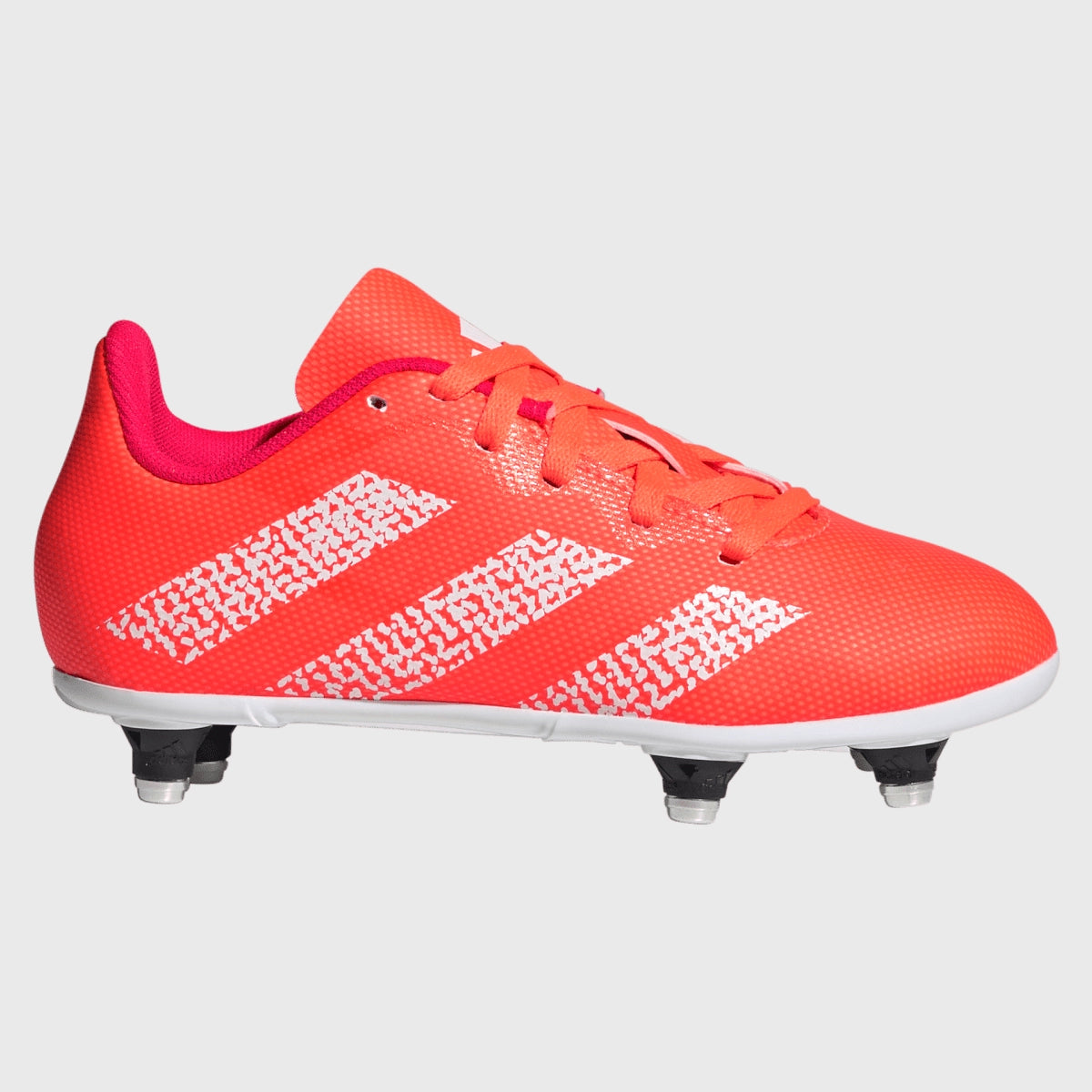 Adidas Junior SG Rugby Boots for Kids - Solar Orange | Firm Ground Soccer Cleats for Youth Rugby & Football Matches | Perfect for Outdoor Sports & Training