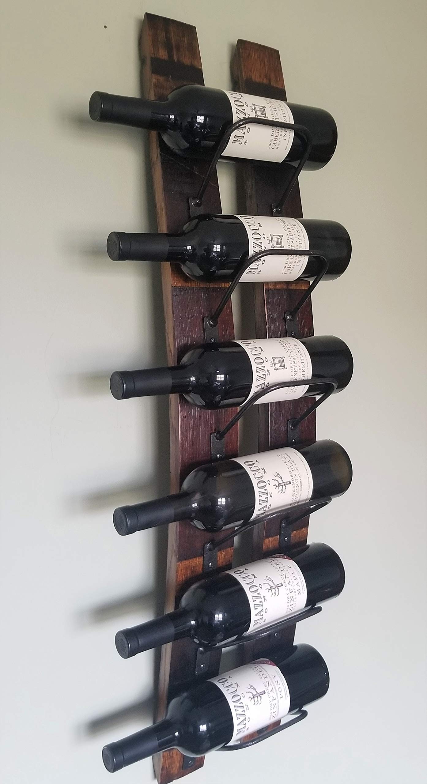 Reclaimed Wood Wine Rack - Rustic Wall Mounted Wine Storage for Kitchen, Dining Room, Bar | Perfect for Home Decor & Wine Enthusiasts
