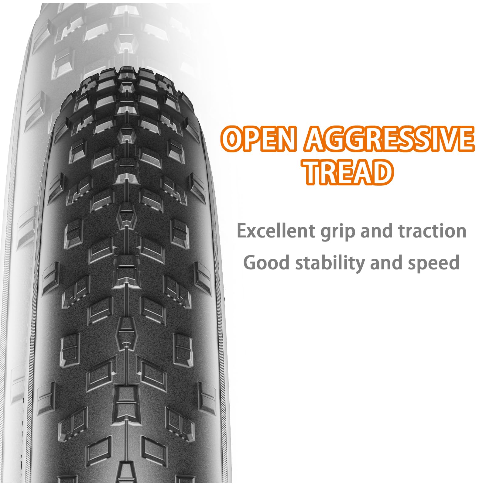 20x4 Fat Bike Tire Replacement Kit - 20x4.0 Inch Electric Bicycle Tires for Snow & Mountain E-Bikes - Includes Folding Fat Tire Tubes & Levers - Compatible with Wide Mountain & Snow Bike Tires - Perfect for Winter Commuting & Off-Road Adventures